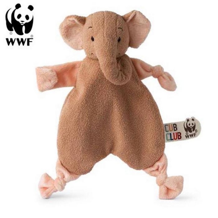 WWF Plüschfigur Cub Club - Schmusetuch Ebu der Elefant (beige 30cm)