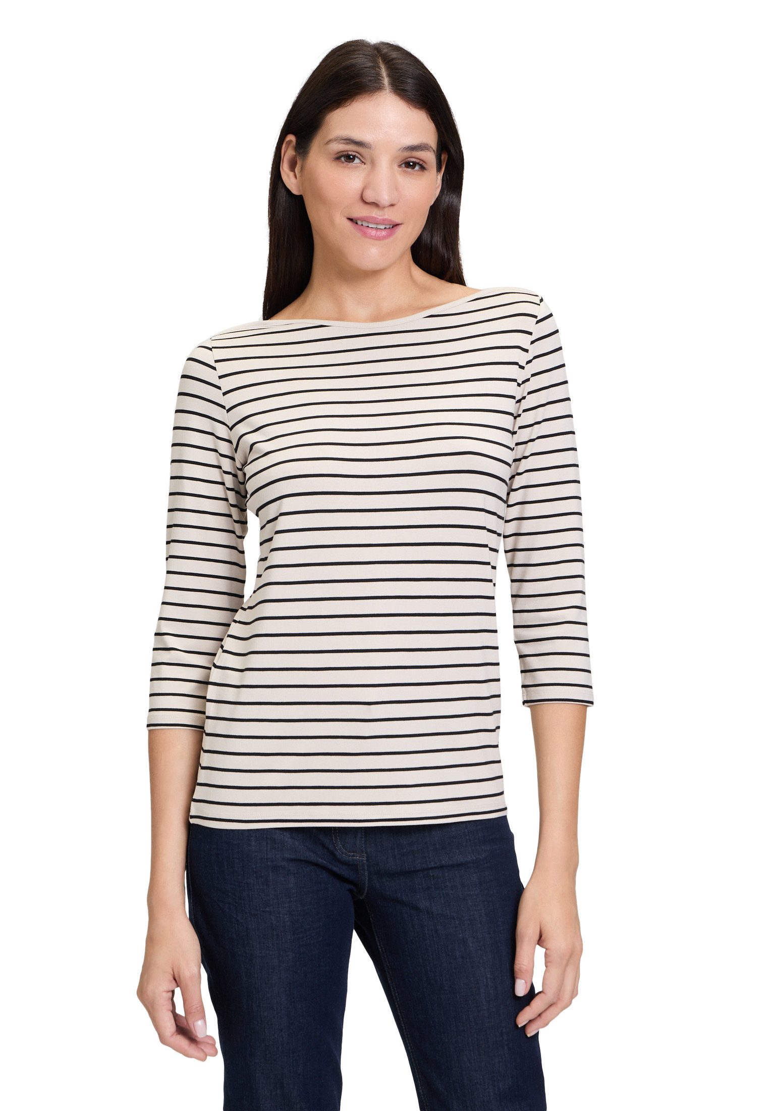 3/4-Arm-Shirt Betty Barclay Damen Ringelshirt mit U-Boot-Ausschnitt