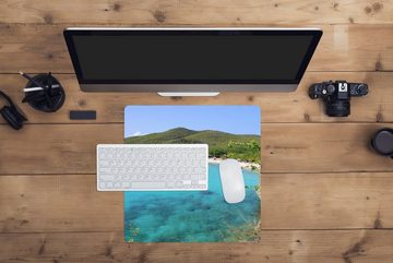 MuchoWow Gaming Mauspad Strand - Curacao - Insel (1-St), Mousepad mit Rutschfester Unterseite, Gaming, 40x40 cm, XXL, Großes