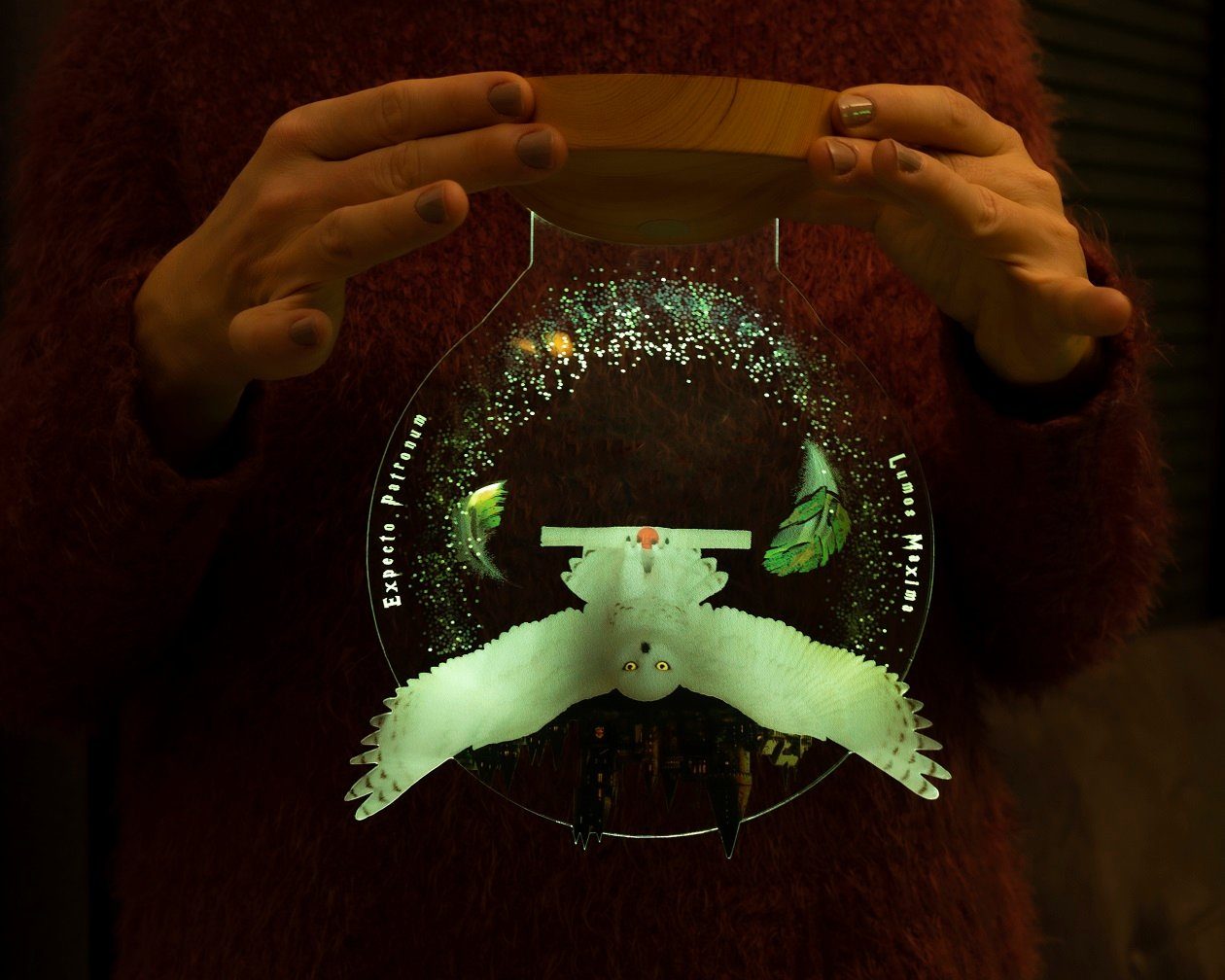 Geschenkelampe Nachttischlampe Hedwig Hogwarts Harry Potter Eule mit 3D Vision Nachtlicht für Kinder, Leuchte 7 Farben fest integriert, Geburtstagsgeschenk für Freunde, Babys, Mädchen, Jungen, HP Fans