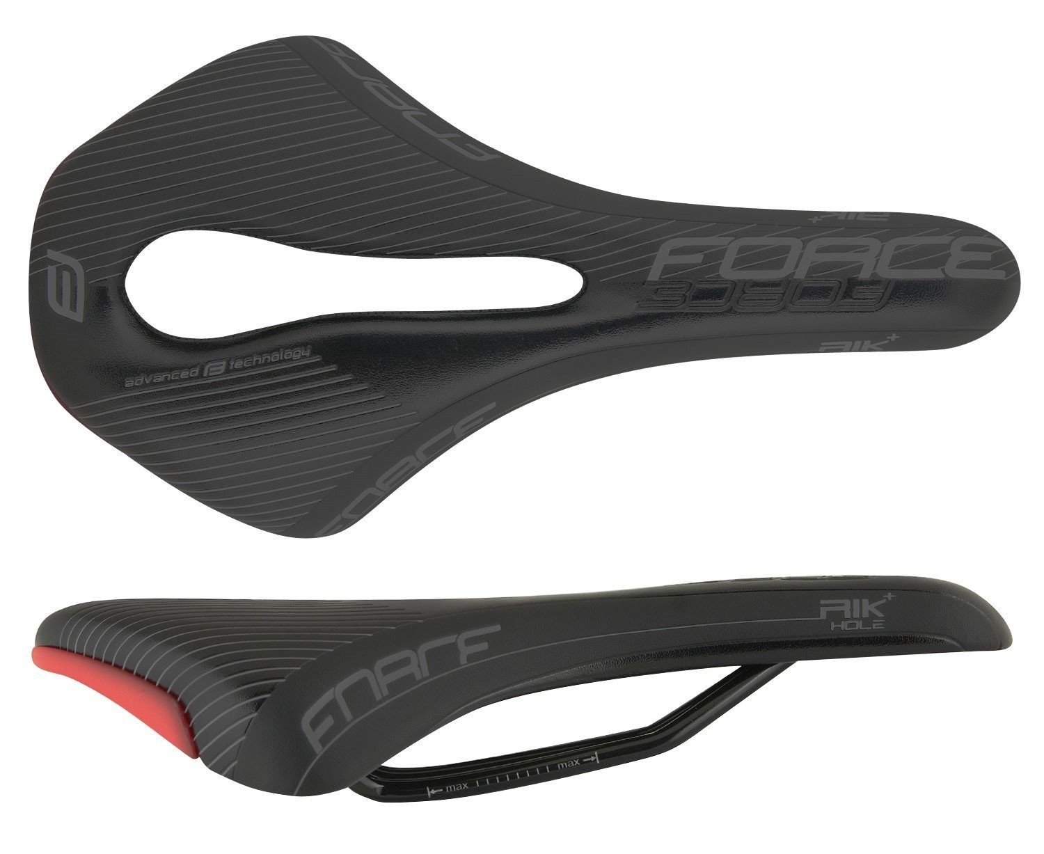 FORCE Fahrradsattel Sattel FORCE RIK HOLE