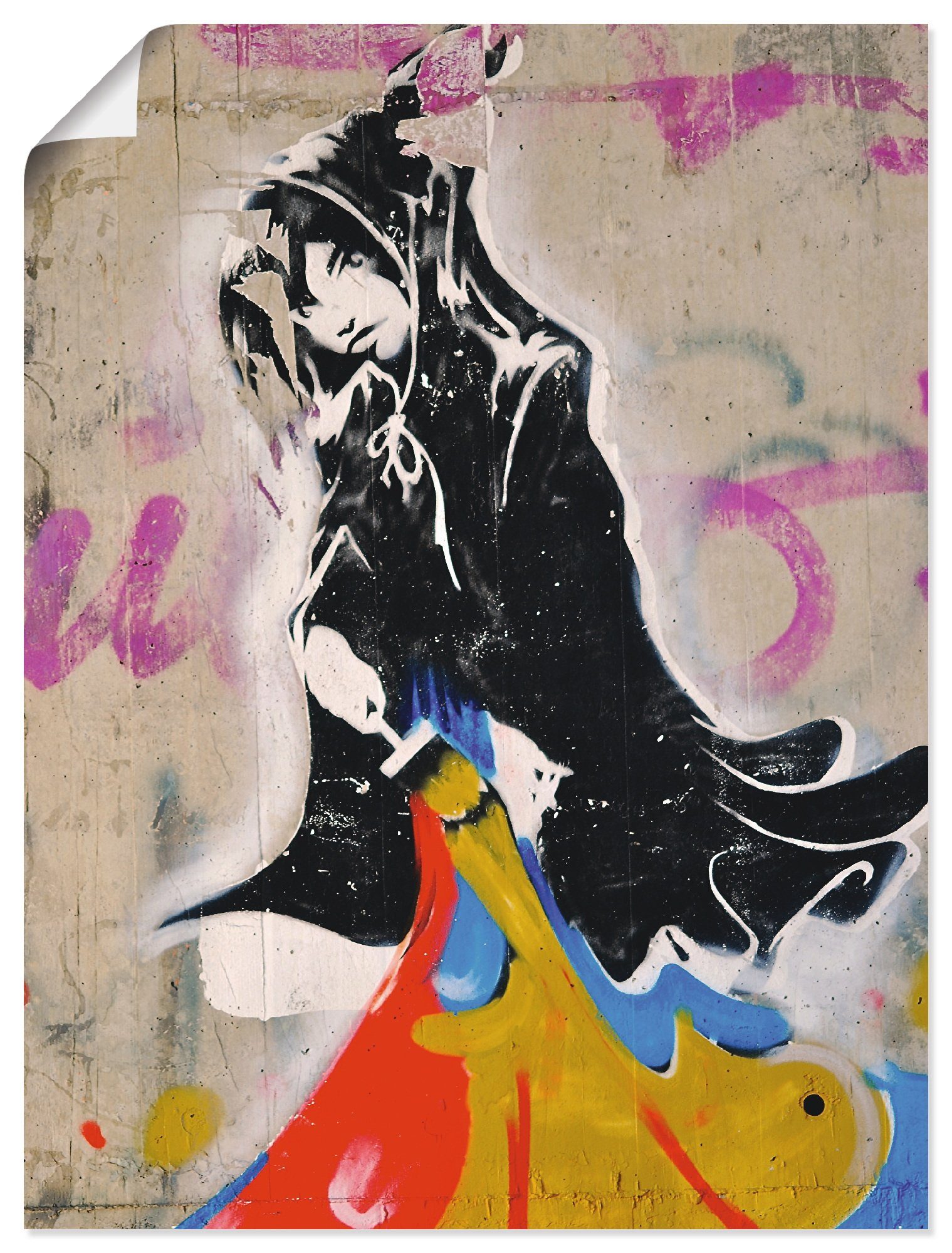 Artland Wandbild Graffiti II, klassische St), als Poster (1 Alubild, Größen in Wandaufkleber Fantasie oder versch. Leinwandbild