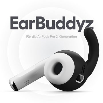 KeyBudz EarBuddyz Ohrhaken für AirPods Pro 2 Ohrpolster (Sicherer Halt für Apple AirPods Pro 2. Generation)