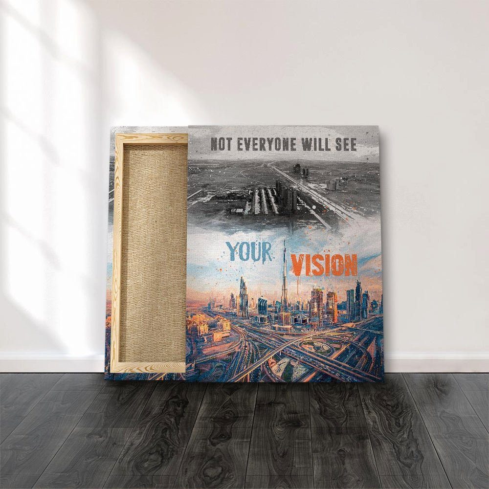 Motivation & Wandbild pure Lebensenergie schwarzer Leinwandbild, von Rahmen für DOTCOMCANVAS®