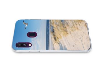 MuchoWow Handyhülle Düne - Möwe - Strand - Meer - Sonne, Handyhülle Samsung Galaxy A40, Smartphone-Bumper, Print, Handy