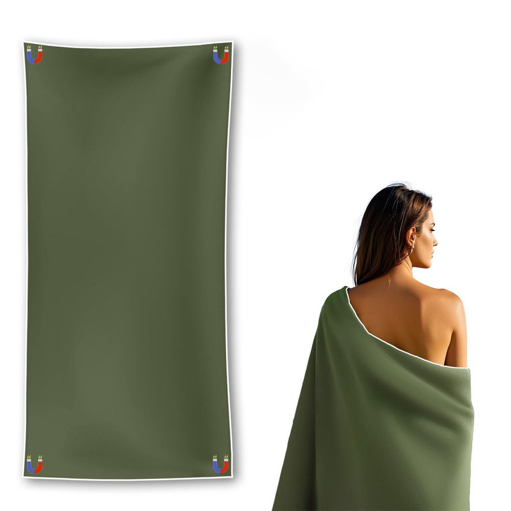 wohnTRAUM24 Strandtuch Strandtuch Mikrofaser Magnetisches Strandtücher Badetuch 190x76cm, (Badehandtuch Groß Strandtuch Saunahandtuch Badetücher leicht & saugstark), Schnelltrocknendes Duschtücher für Draußen Reisen Schwimmen Yoga