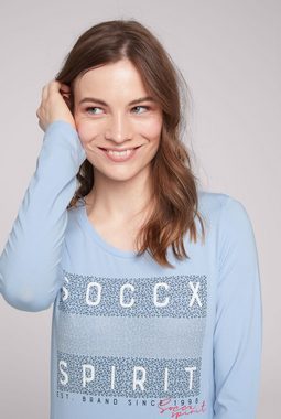 SOCCX Langarmshirt mit Glitzer-Print