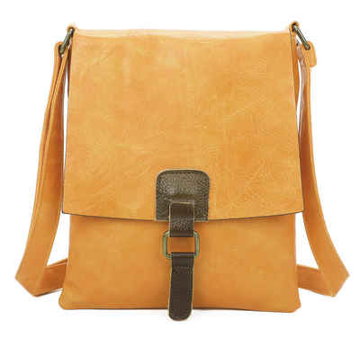 ITALYSHOP24 Schultertasche Damen Tasche Shopper Messenger CrossOver Tablet, als Umhängetasche, Handtasche, Bodybag tragbar