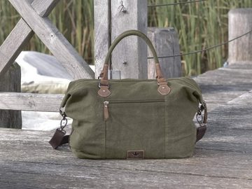 Greenburry Reisetasche Vintage Hemp, TravelBag, Weekender, Sporttasche, Hanf und Leder