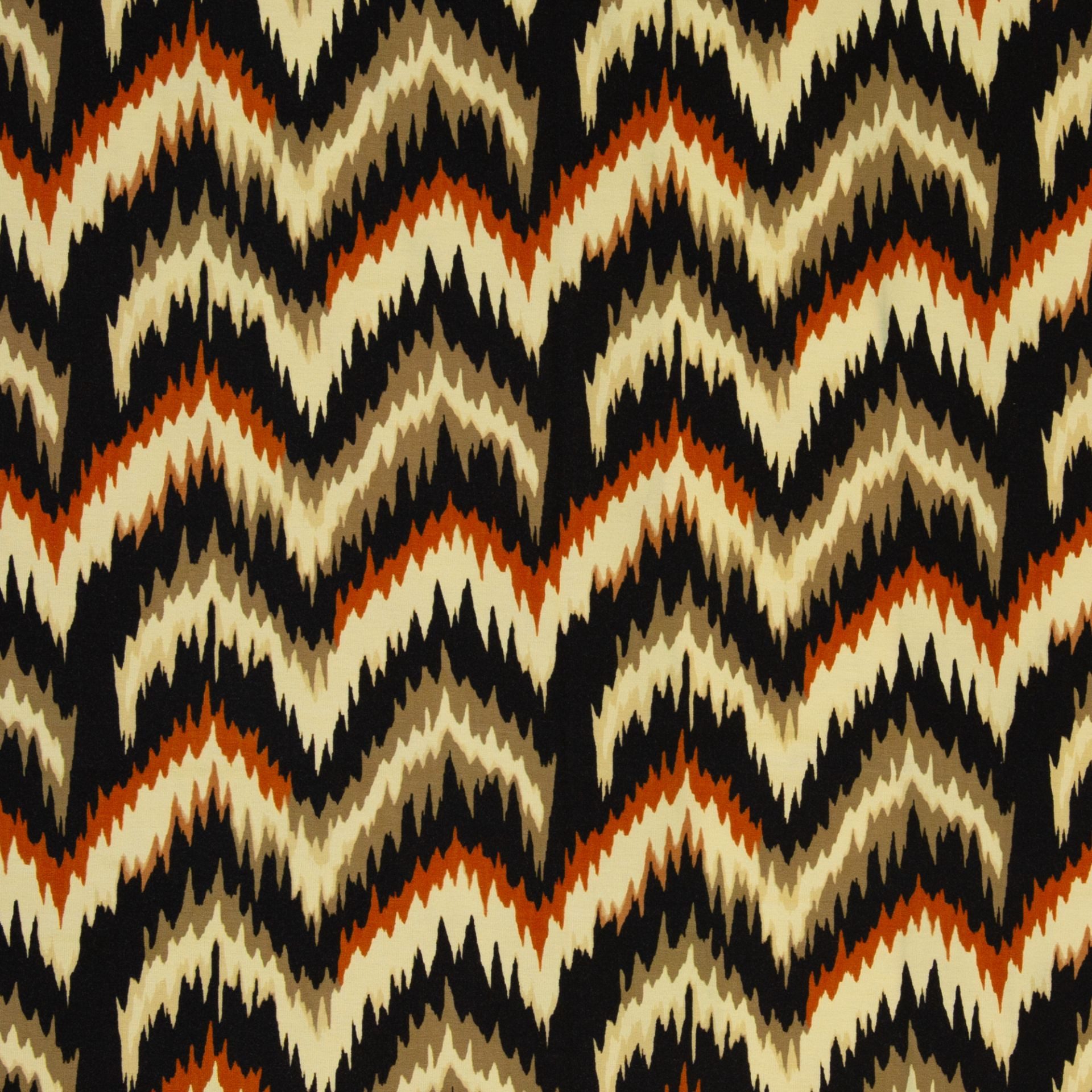 larissastoffe Stoff Jersey Stoff Viskosejersey Swafing Marie Chevron schwarz, Meterware, 50 cm x 150 cm