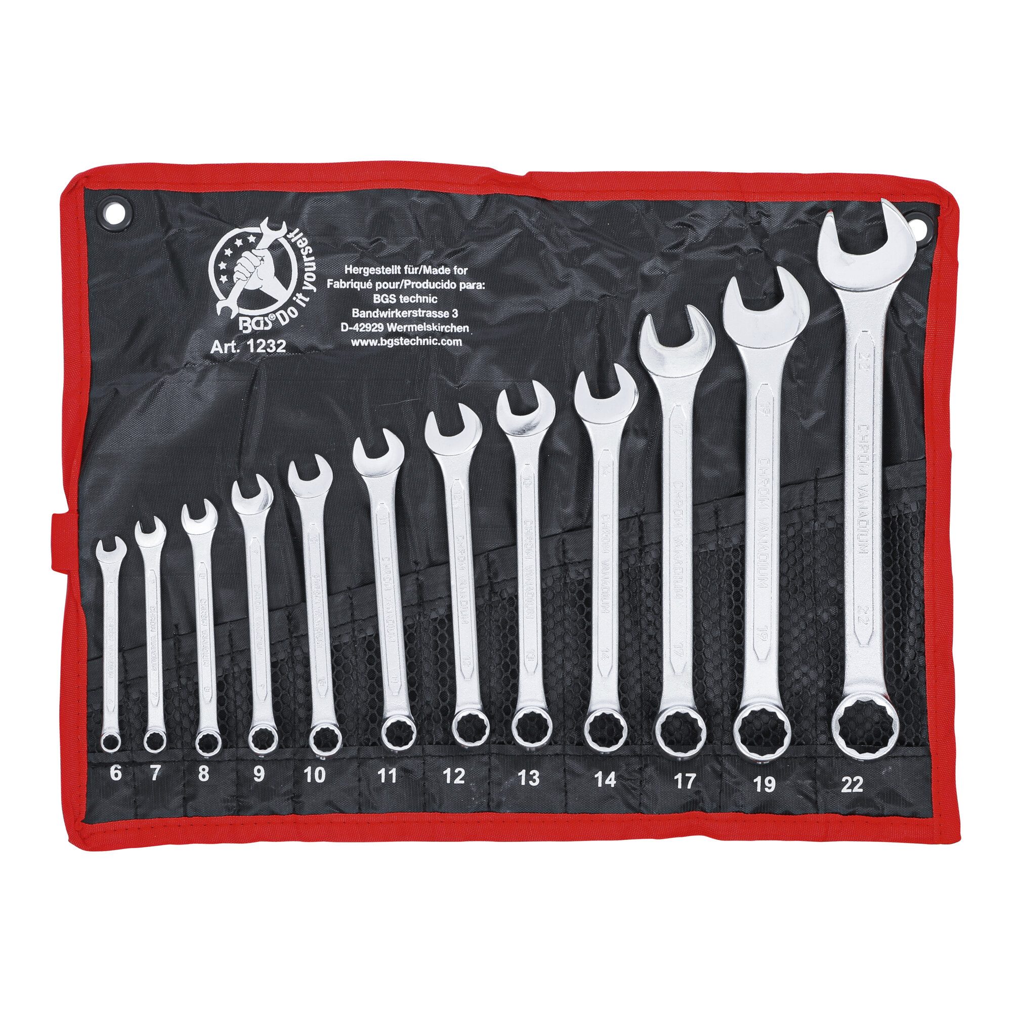 BGS Ringschlüssel BGS Do it yourself Maul-Ringschlüssel-Satz SW 6 - 22 mm 12-tlg.