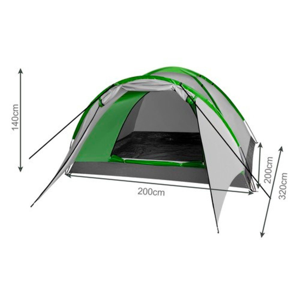 Trizand Faltzelt Campingzelt Touristenzelt, Personen: 4 (Spar-Set, 1 tlg., Iglu-Zelt), kompakte Maße und nur 3,23 kg Gewicht für einfachen Transport