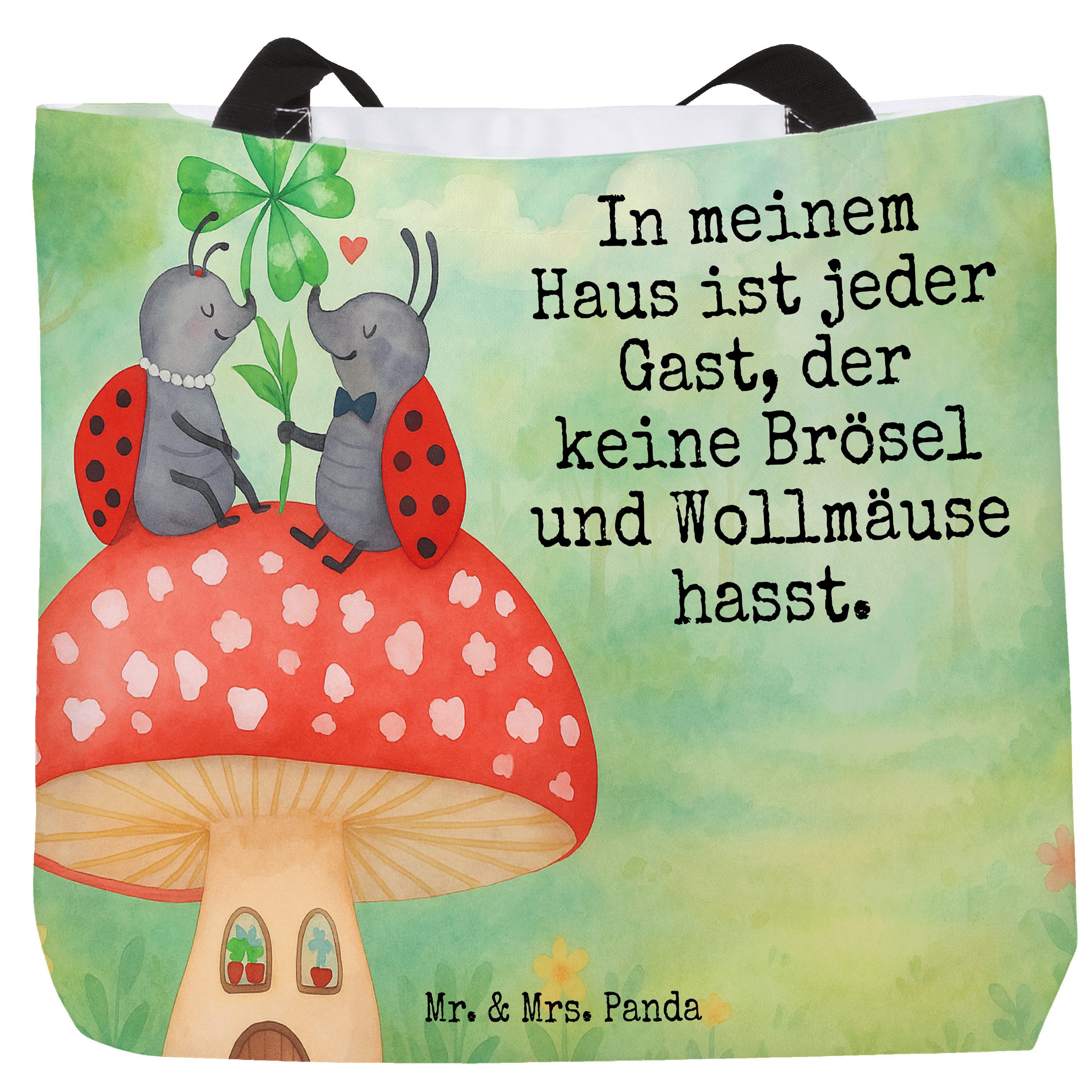 Shopper Marienkäfer Fliegenpilz Design, Strandtasche, Weiß, Wohnung, Strandta