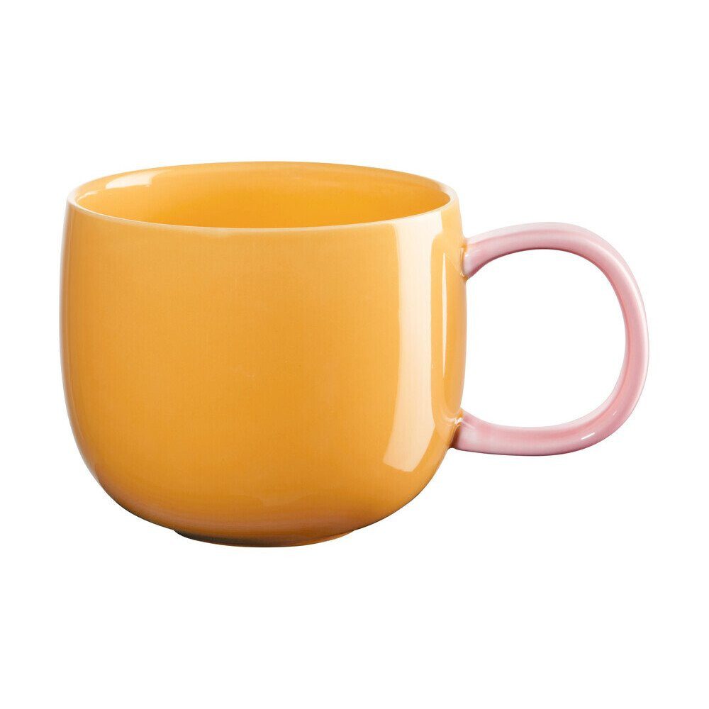 ASA SELECTION Becher Henkelbecher 0,4 l Joy Passion Fruit, 1-tlg., Porzellan, Henkelbecher, Ø10cm, Porzellan, mehrfarbig
