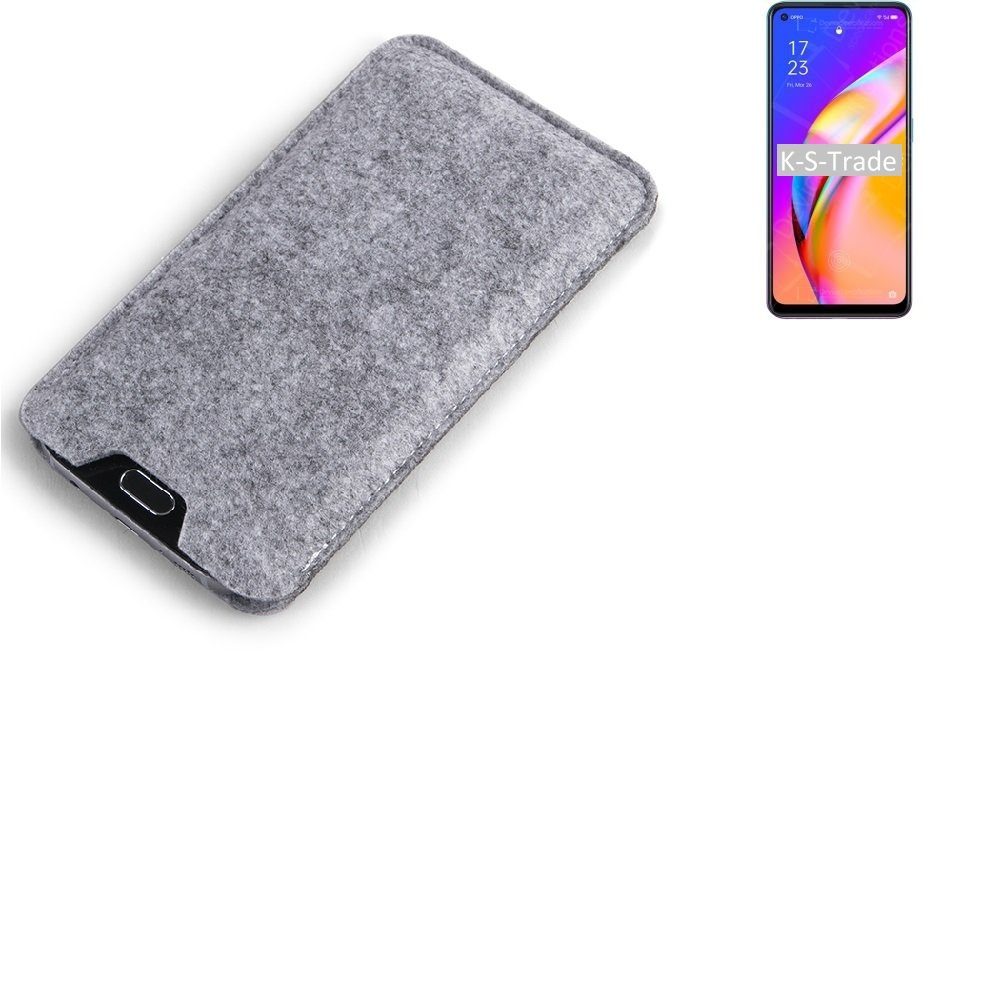 K-S-Trade Handyhülle für Oppo A94 5G, Filz Handyhülle Schutzhülle Filztasche Filz Tasche Case Sleeve