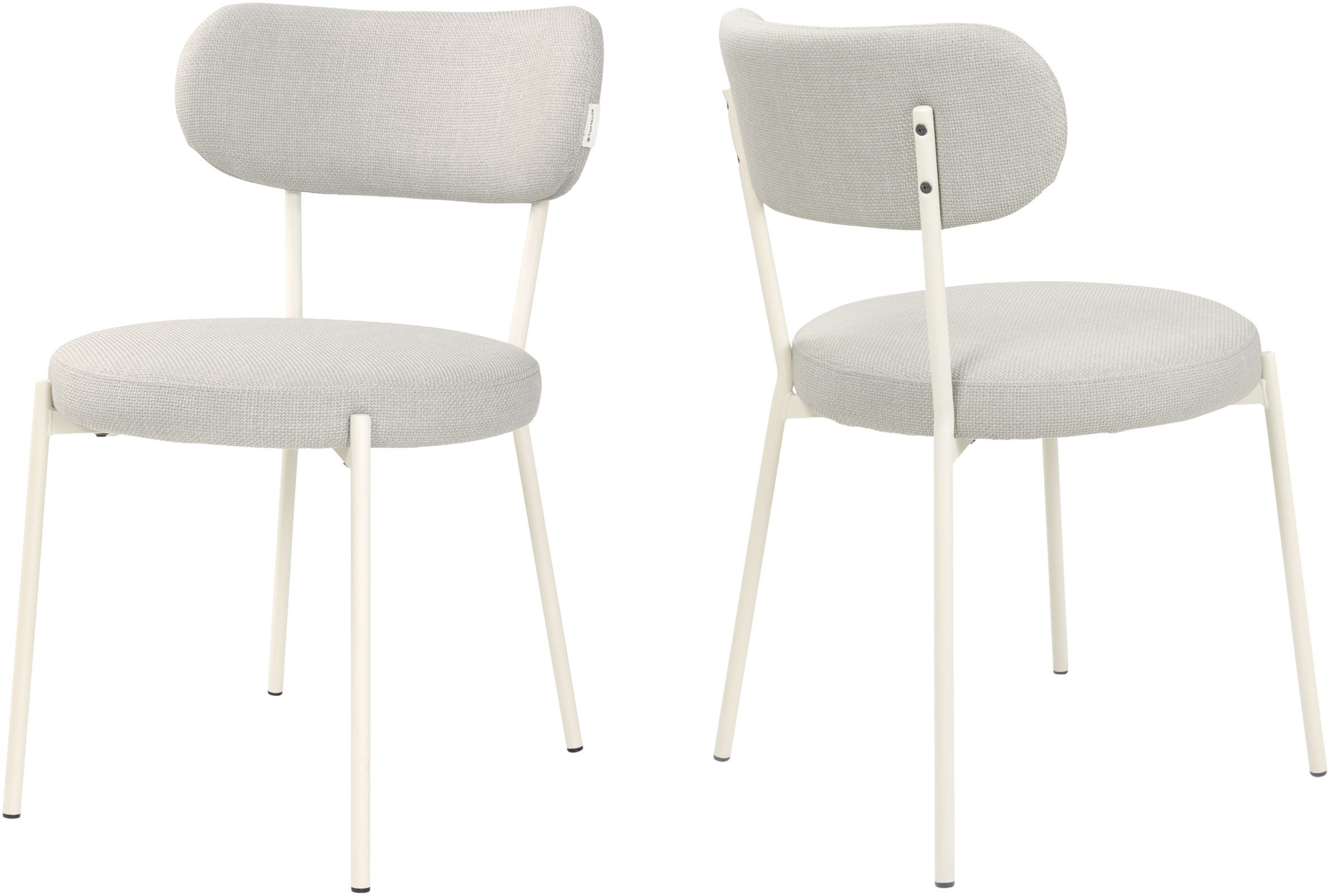 TOM TAILOR HOME 4-Fußstuhl SOFT PAD CHAIR (Set, 2 St), Esszimmerstuhl, 4-Fußgestell, mit Rückenausschnitt