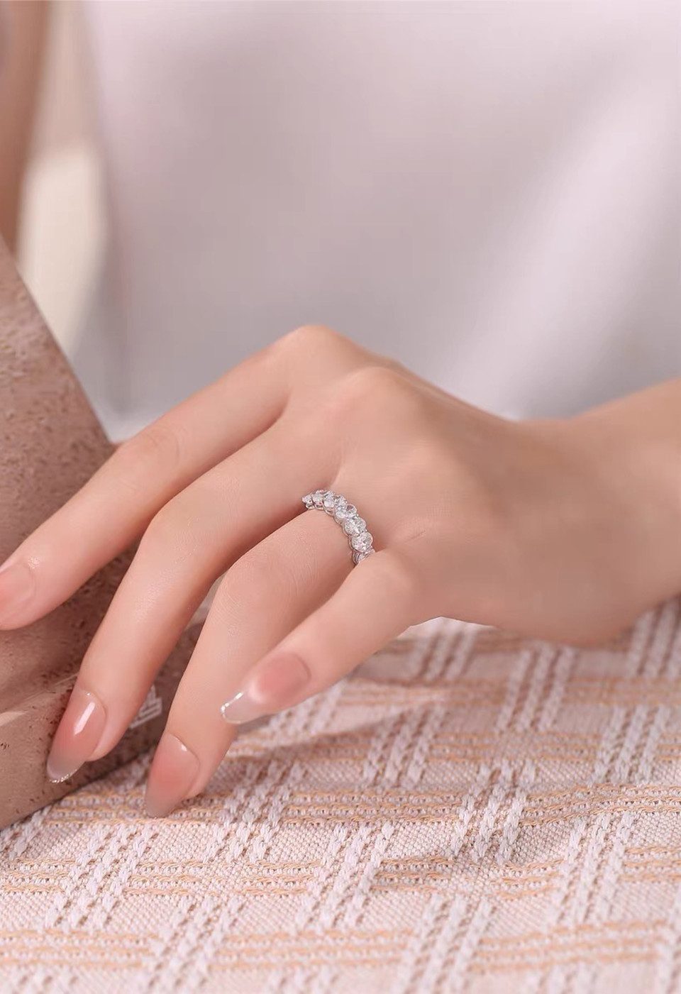 Jumpeak Diamantring Diamantring für Damen,Ring mit ovalem Diamanten, 0,25ct,D/E VVS/VS, Geburtstagsgeschenk, Valentinstagsgeschenk, Geschenk für sich selbst