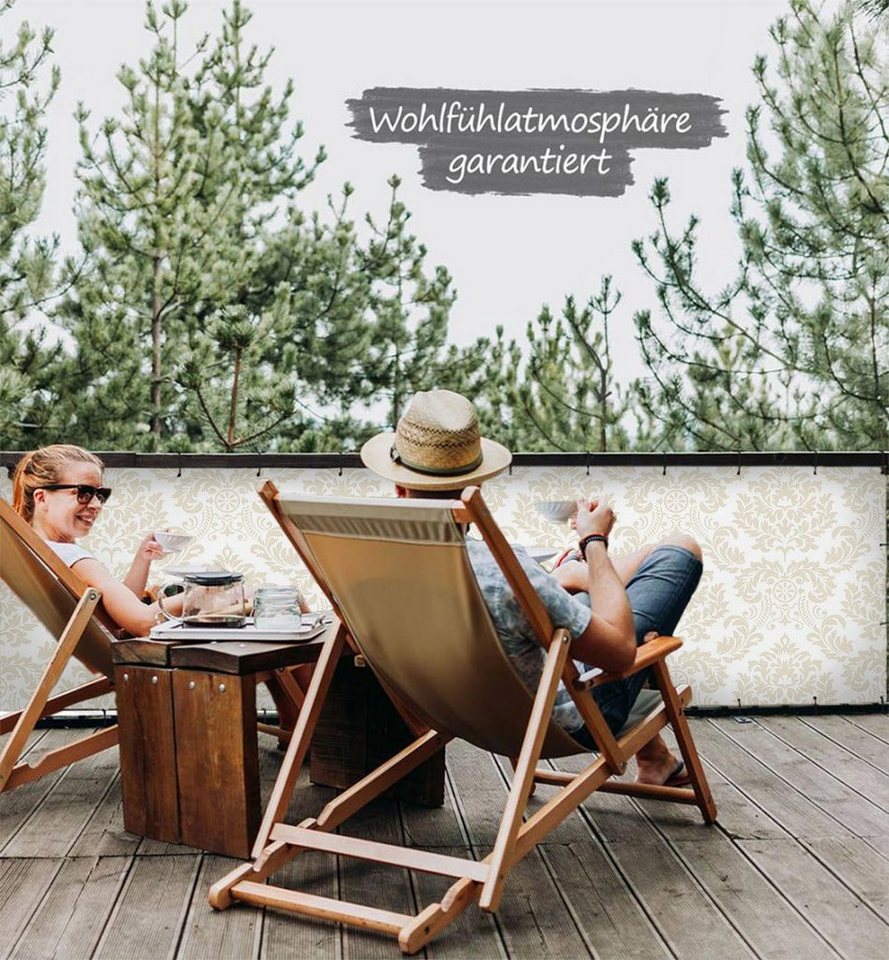 Thumbnail - MyMaxxi Sichtschutzelement Balkonbanner Majestätisches Ornament Balkon Sichtschutz Garten