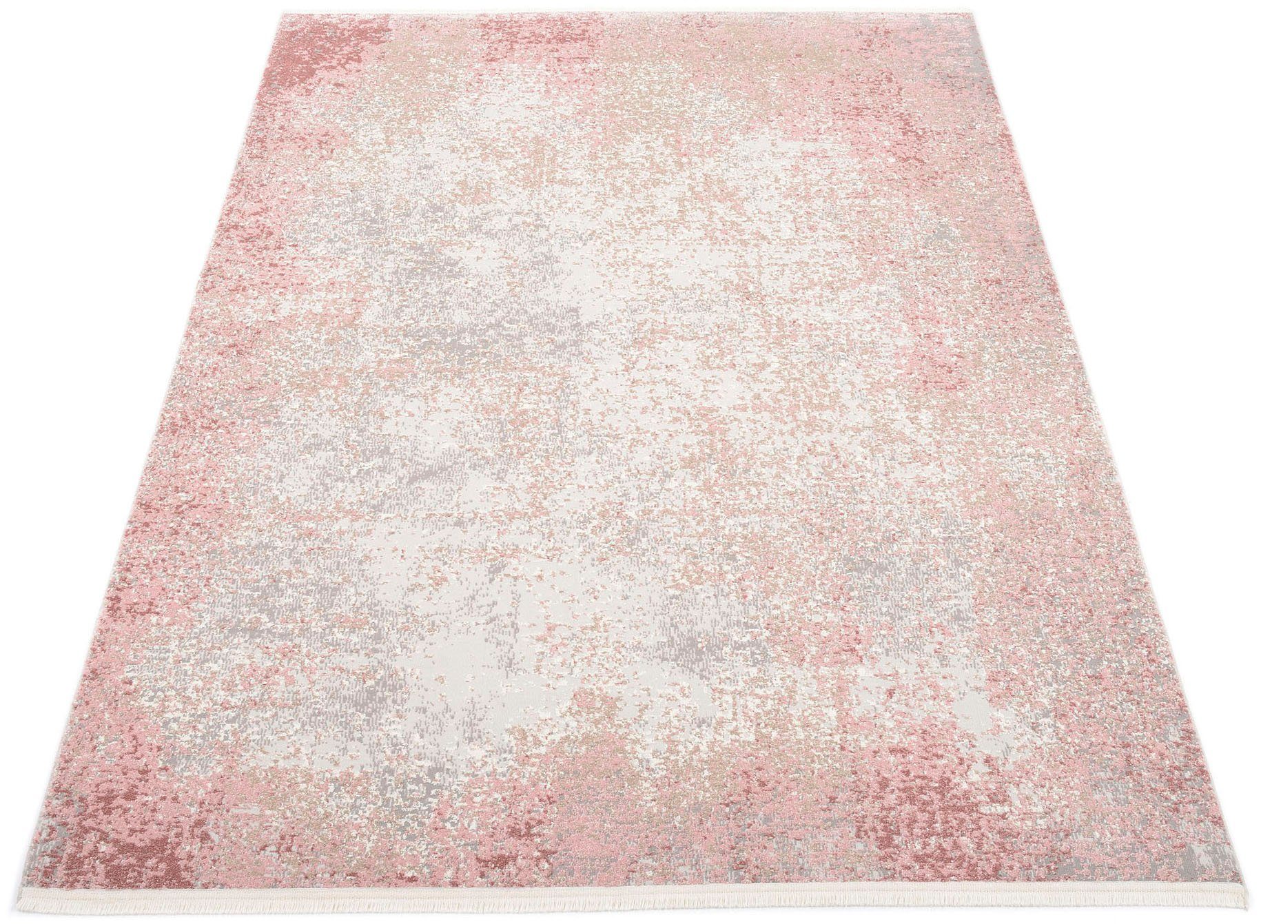 OCI DIE TEPPICHMARKE Teppich TOP SABINA, rechteckig, Höhe: 7 mm, 3-D Hoch Tief Optik, mit Fransen, Wohnzimmer – Bild 2 von 5