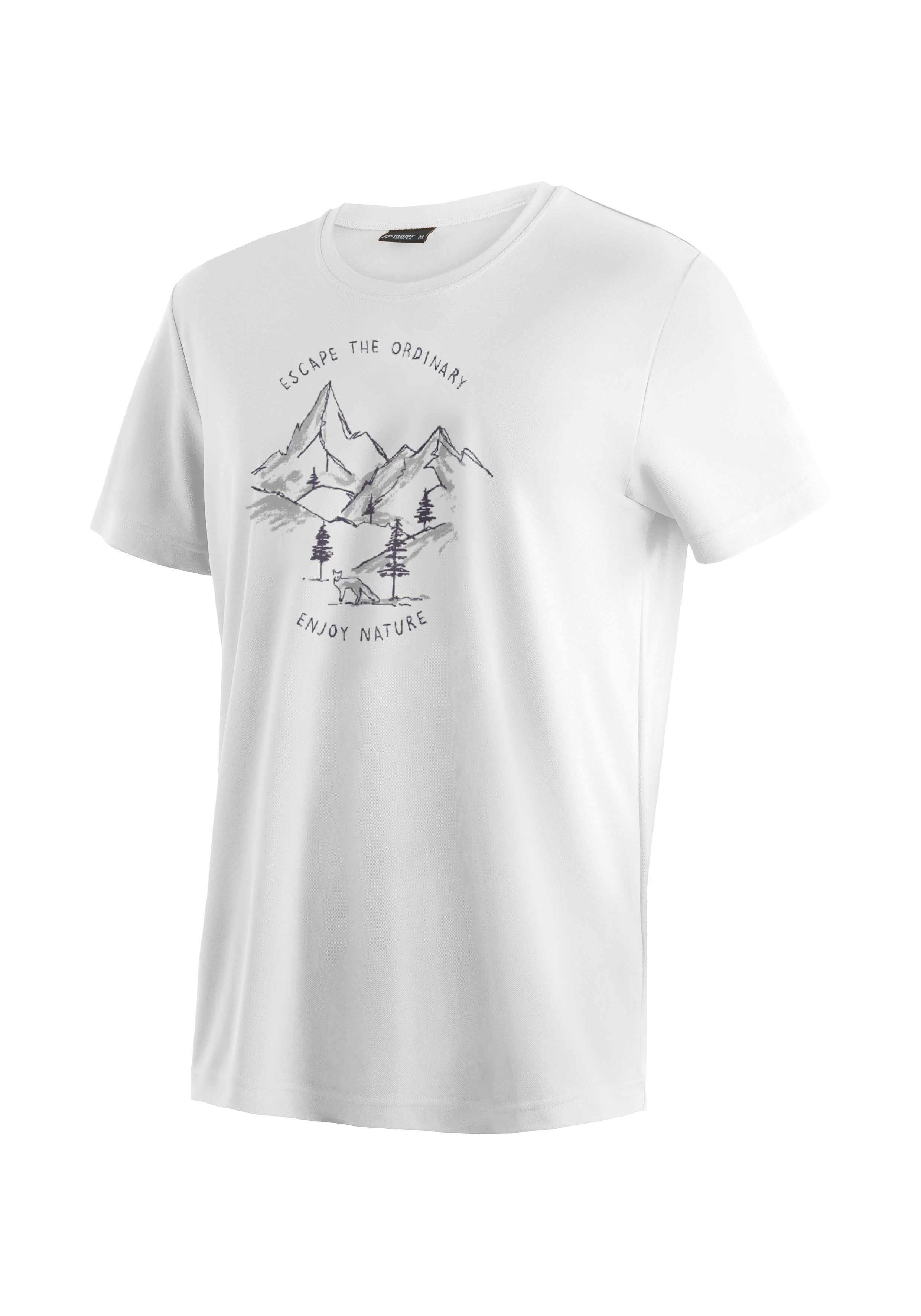 Maier Sports T-Shirt Dieter Print Herren Kurzarmshirt, leichtes Sommer Funktionsshirt, Rundhals, Reg Fit