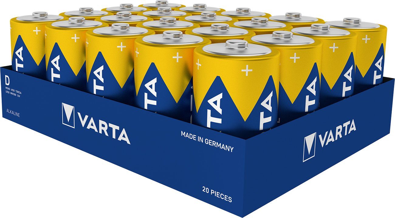 VARTA Varta Longlife Power ehem. High Energy Mono D Batterien 4920 im 20er Batterie, (1,5 V)