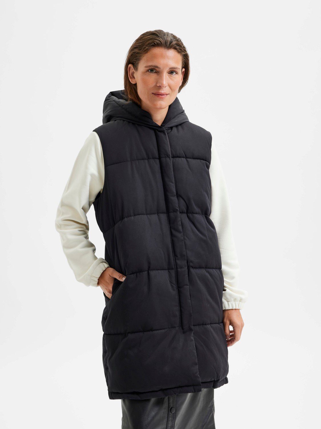 SELECTED FEMME Steppweste Warme Puffer Stepp Weste Wattierte Übergangsjacke SLFELLA 4366 in Schwarz unbekannt