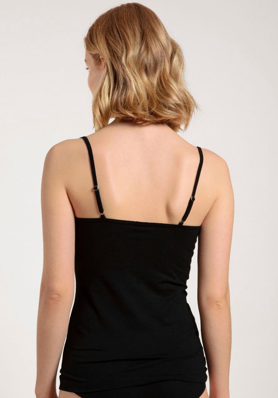 Unterhemd (2er Pack) aus CALIDA Benefit Women schwarz Baumwolle
