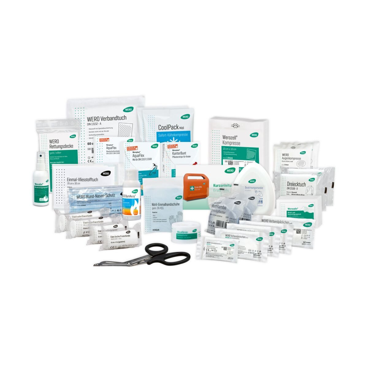 WERO Erste-Hilfe-Set Sanitätstasche Schwimmbad - Sonderfüllung inkl. DIN 13157