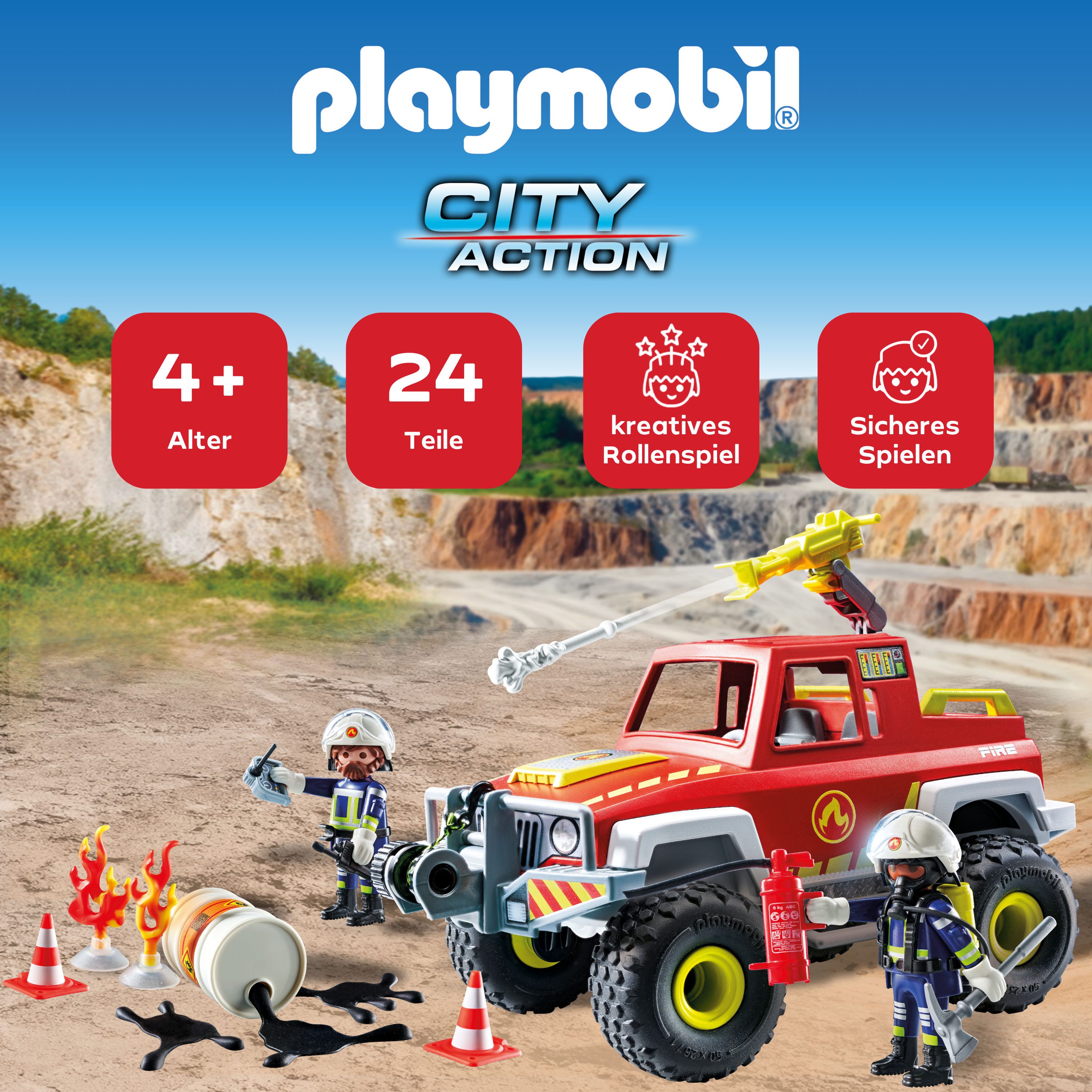 Playmobil® Feuerwehrtruck (71824), Playmobil Action Heroes Konstruktions-Sp günstig online kaufen