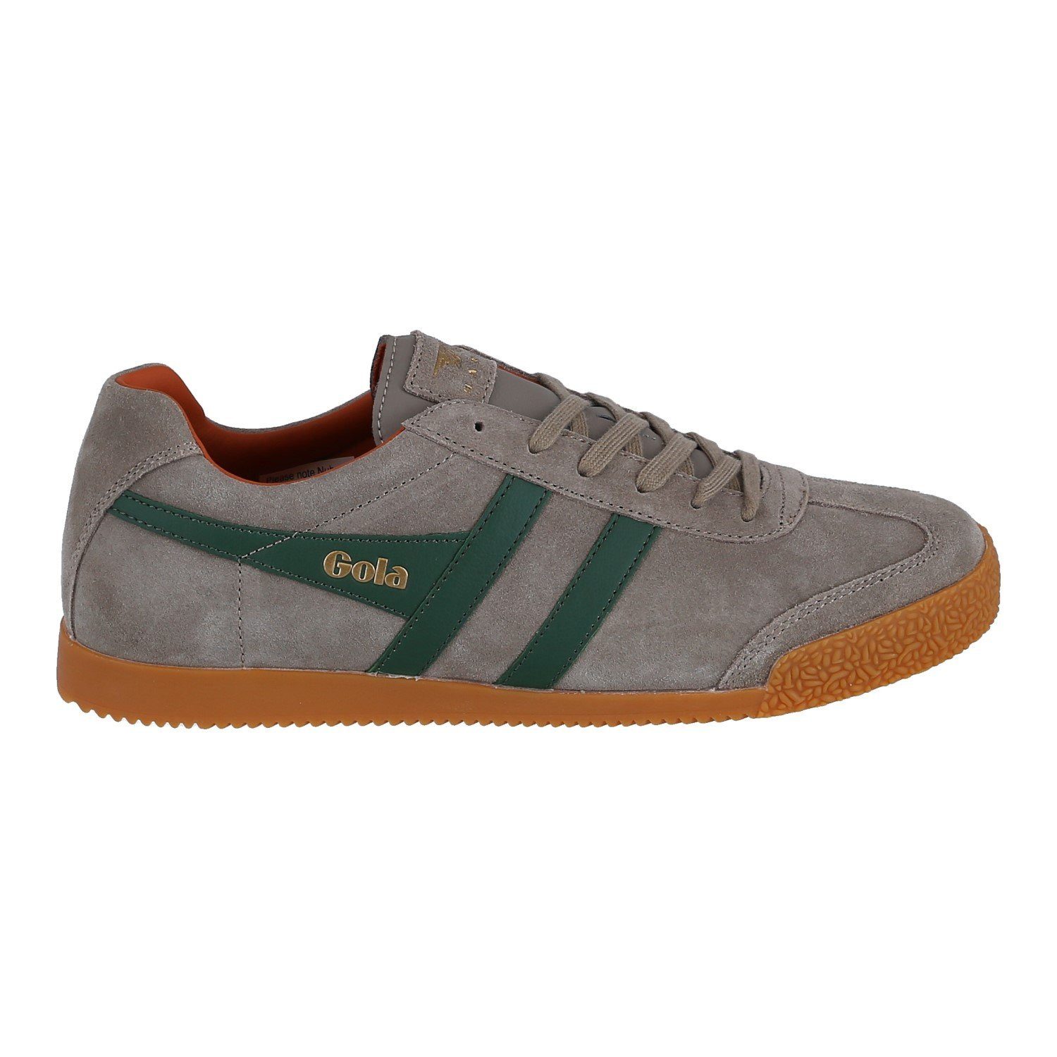 Gola Harrier Suede-Leder hellgrau/dunkelgrün/orange Herren Sneaker günstig online kaufen