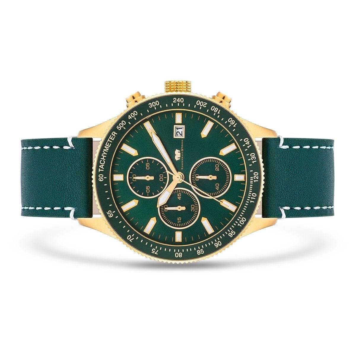 Rhodenwald & Söhne Chronograph Karthago II schwarz Karthago II, Armband aus Echtleder
