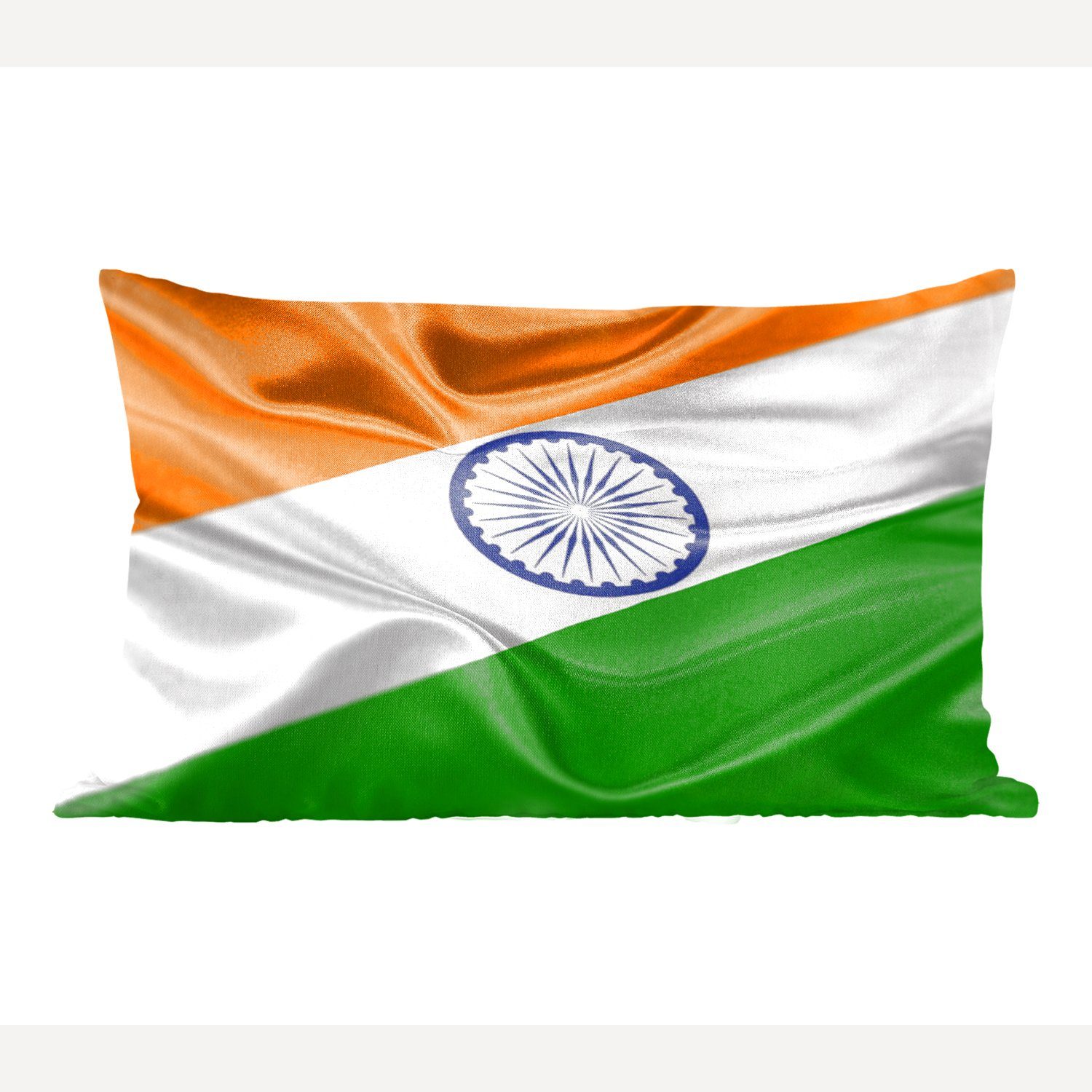 MuchoWow Dekokissen Die Flagge von Indien, Wohzimmer Dekoration, Zierkissen, Dekokissen mit Füllung, Schlafzimmer