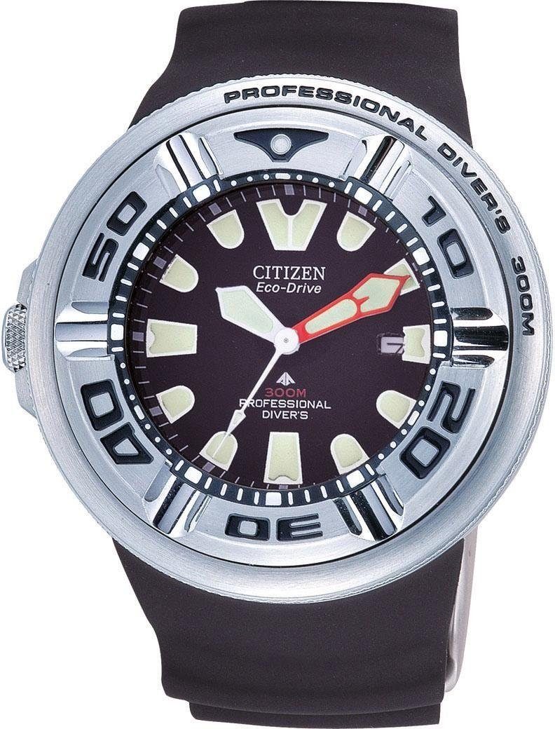 Citizen Taucheruhr Promaster Marine Eco-Drive Professional Diver 300m, BJ8050-08E, (Mit einem Verlängerungsarmband), Armbanduhr, Herrenuhr, Solar