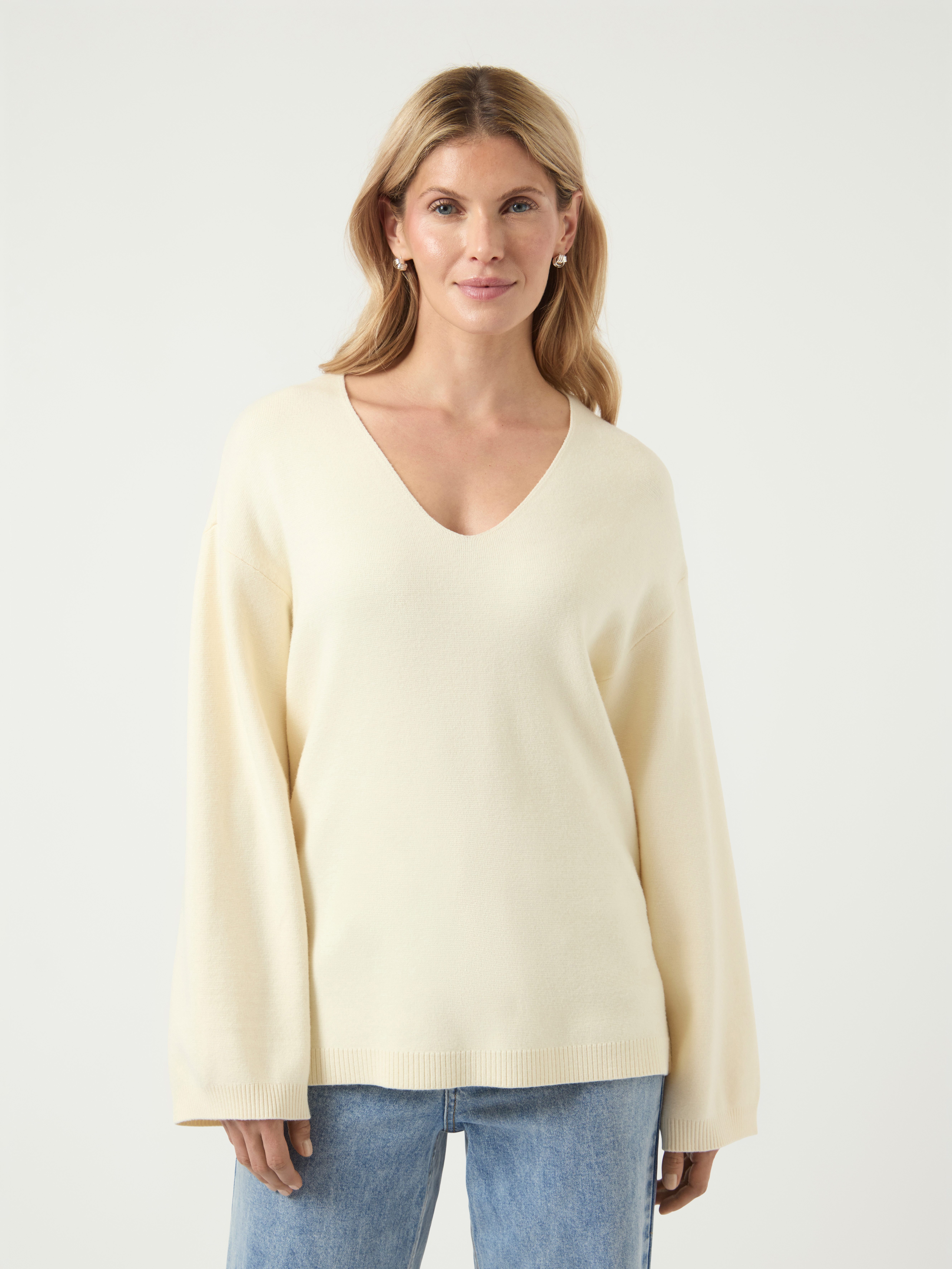 Y.A.S Strickpullover YASELMA LS V-NECK KNIT günstig online kaufen
