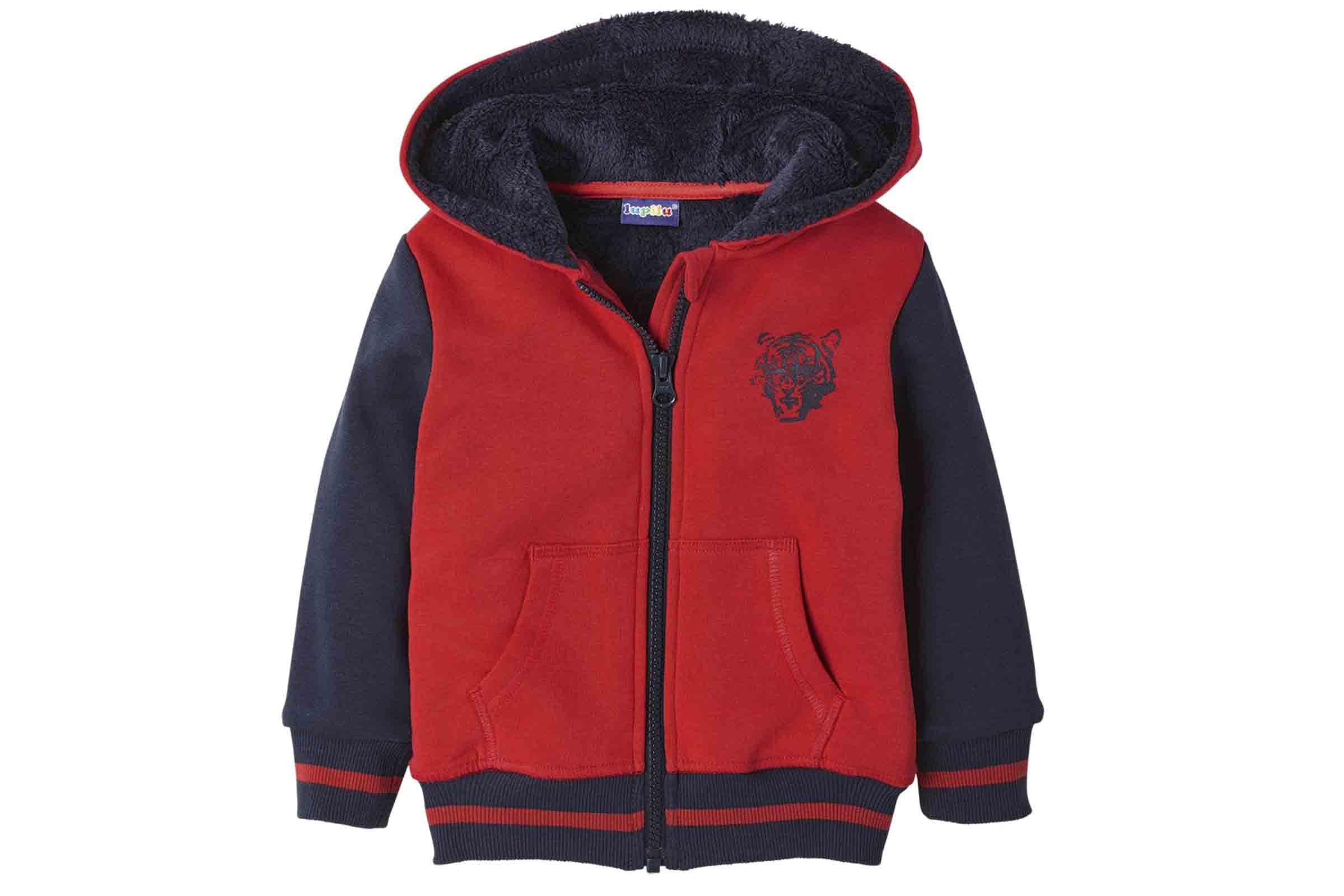 lupilu Fleecejacke Jungen Sweatjacke Jacke mit flauschigem Teddyfleece