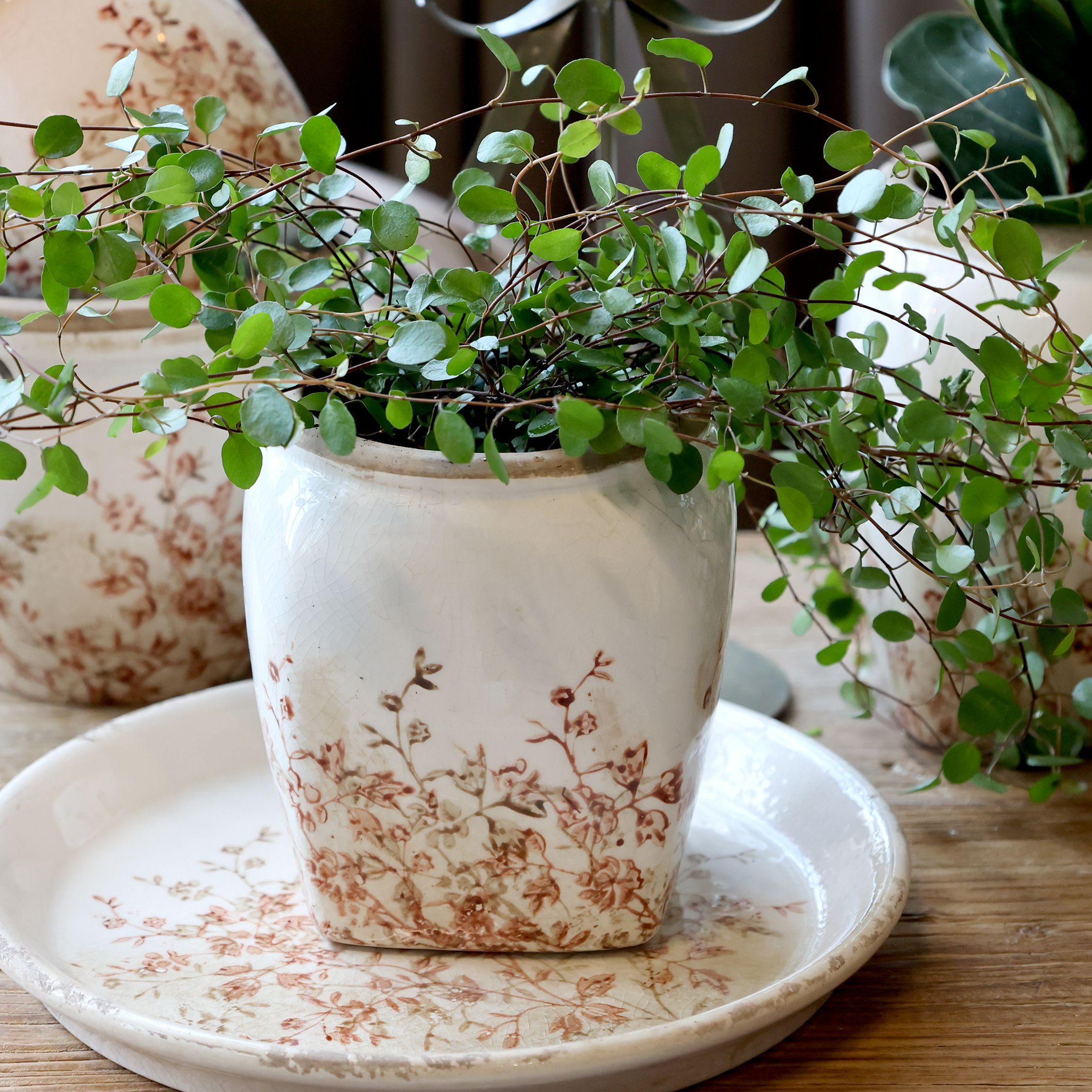 Chic Antique Übertopf Chaville Übertopf H15/D13,5 cm creme Keramik (1 St) günstig online kaufen