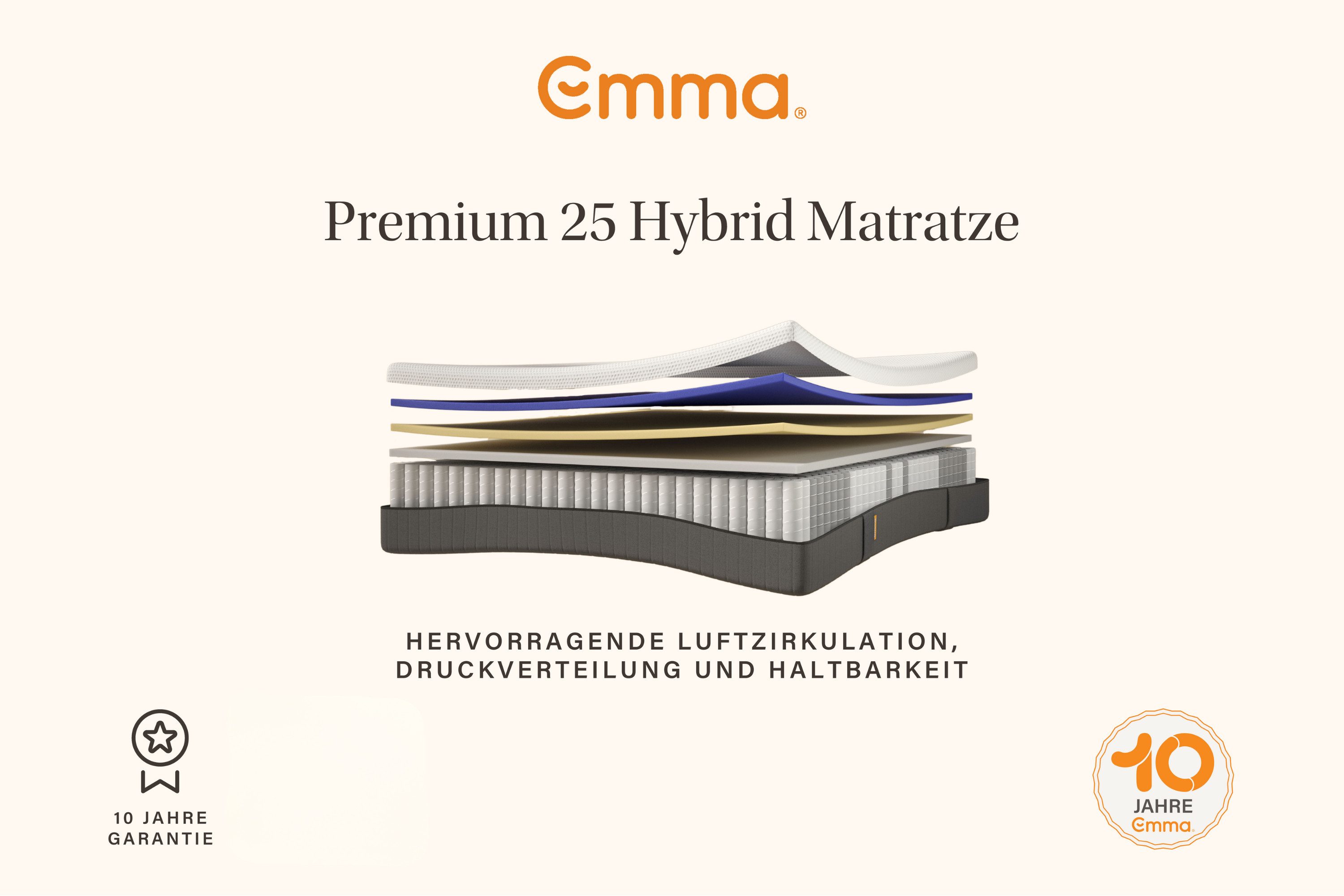 Taschenfederkernmatratze Emma 25 Hybrid, Emma, 25 cm hoch, (1-tlg) günstig online kaufen