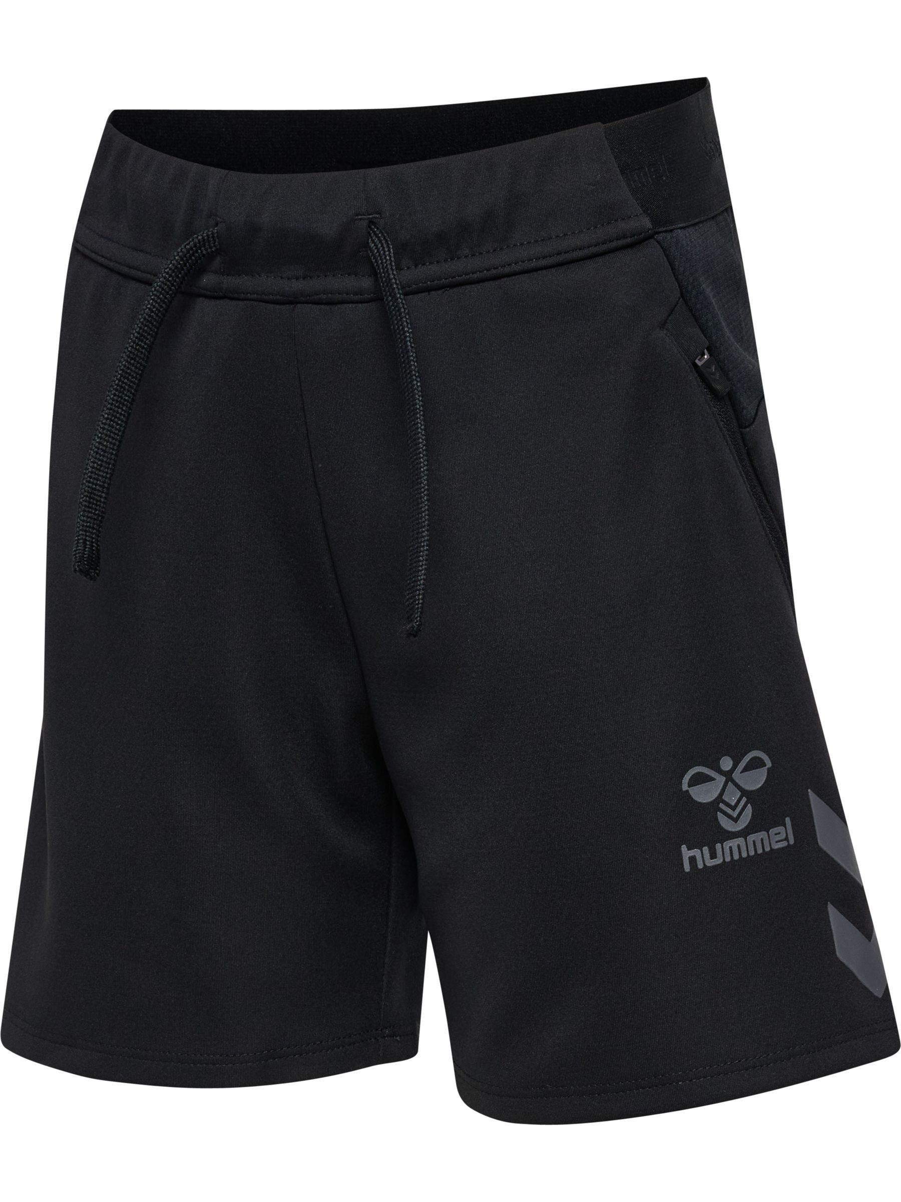 hummel Shorts Sportlicher Look Kordelzug Logo Print Reißtasche Bund (1-tlg) hmlCIMA 2.0 SHORTS KIDS