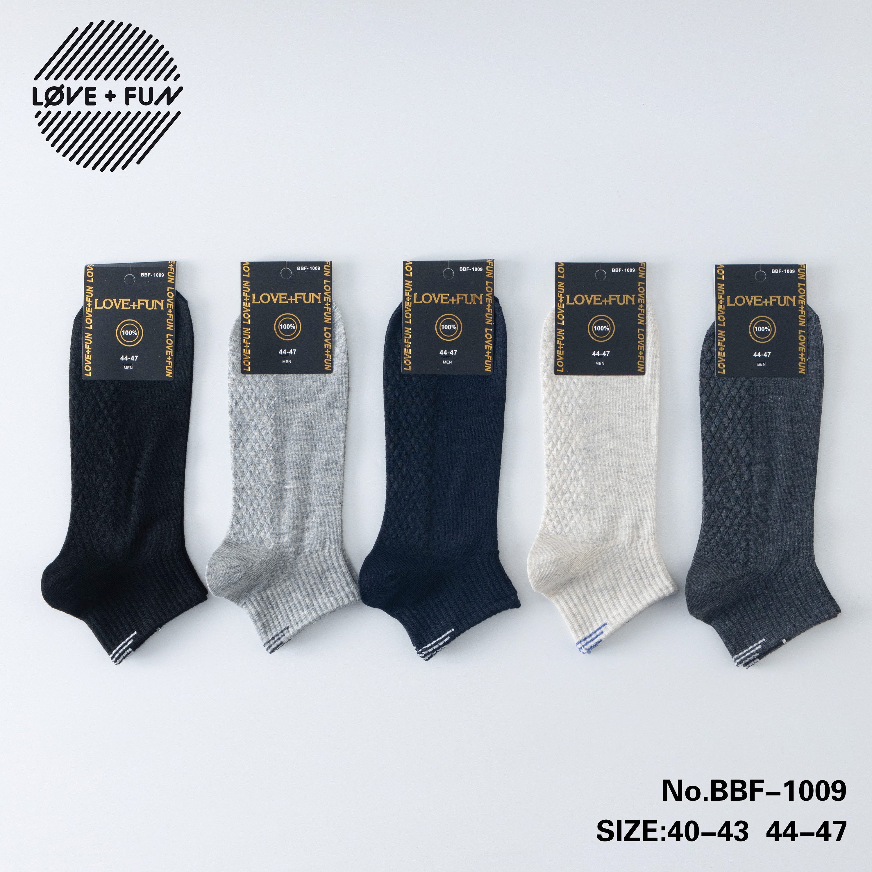 Love+Fun Freizeitsocken Herren Sneakersocken Kurzsocken atmungsaktiv weich bequem sommer