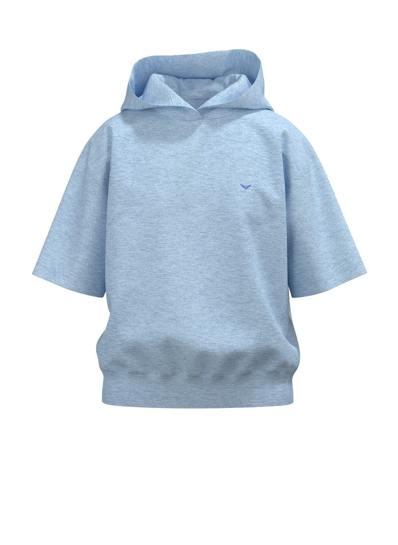 Trigema Kapuzensweatshirt TRIGEMA Kurzarm Hoodie – Bild 2 von 4