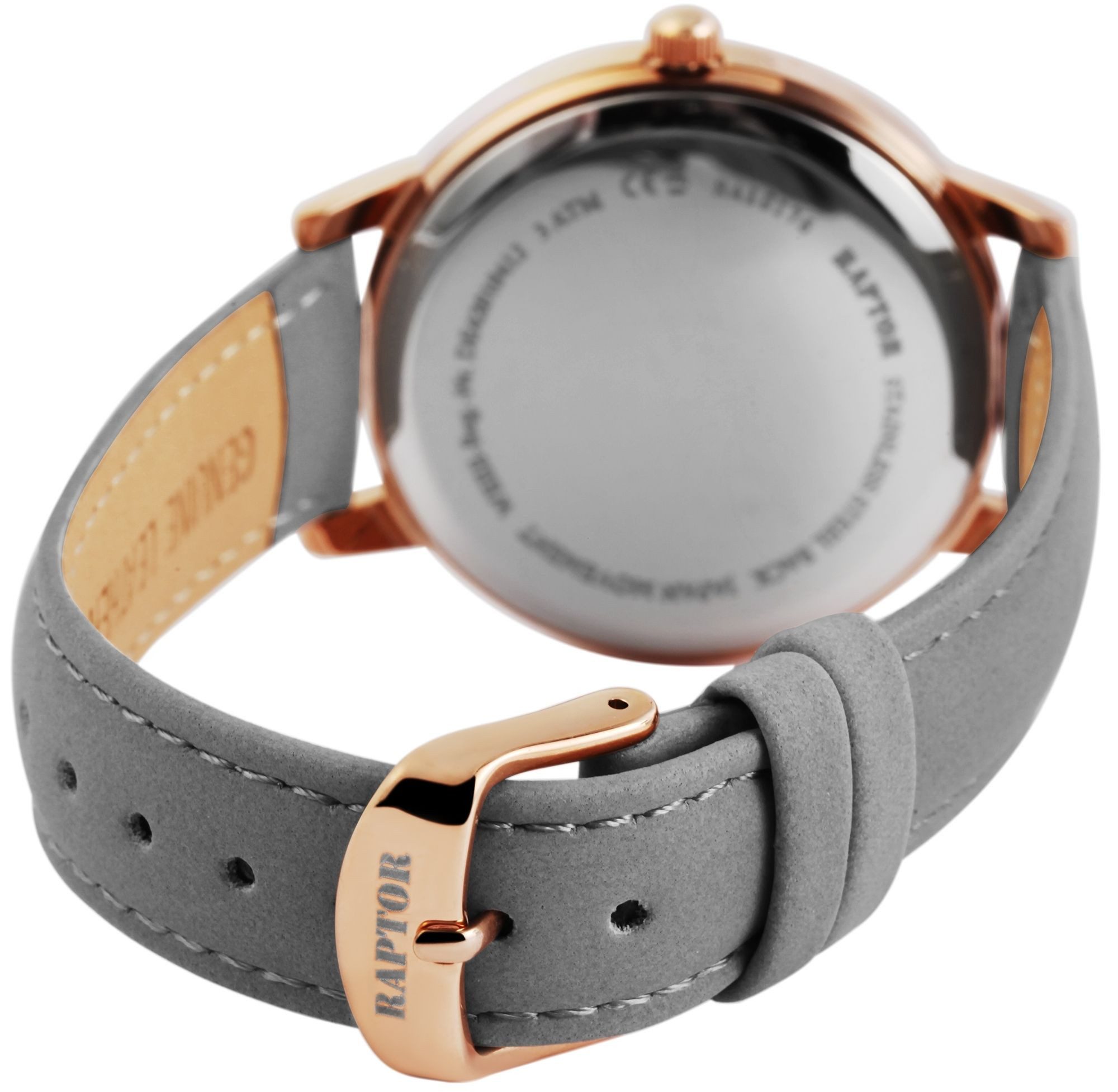 Raptor Quarzuhr Brilliance mit Echtlederband, 3 günstig online kaufen