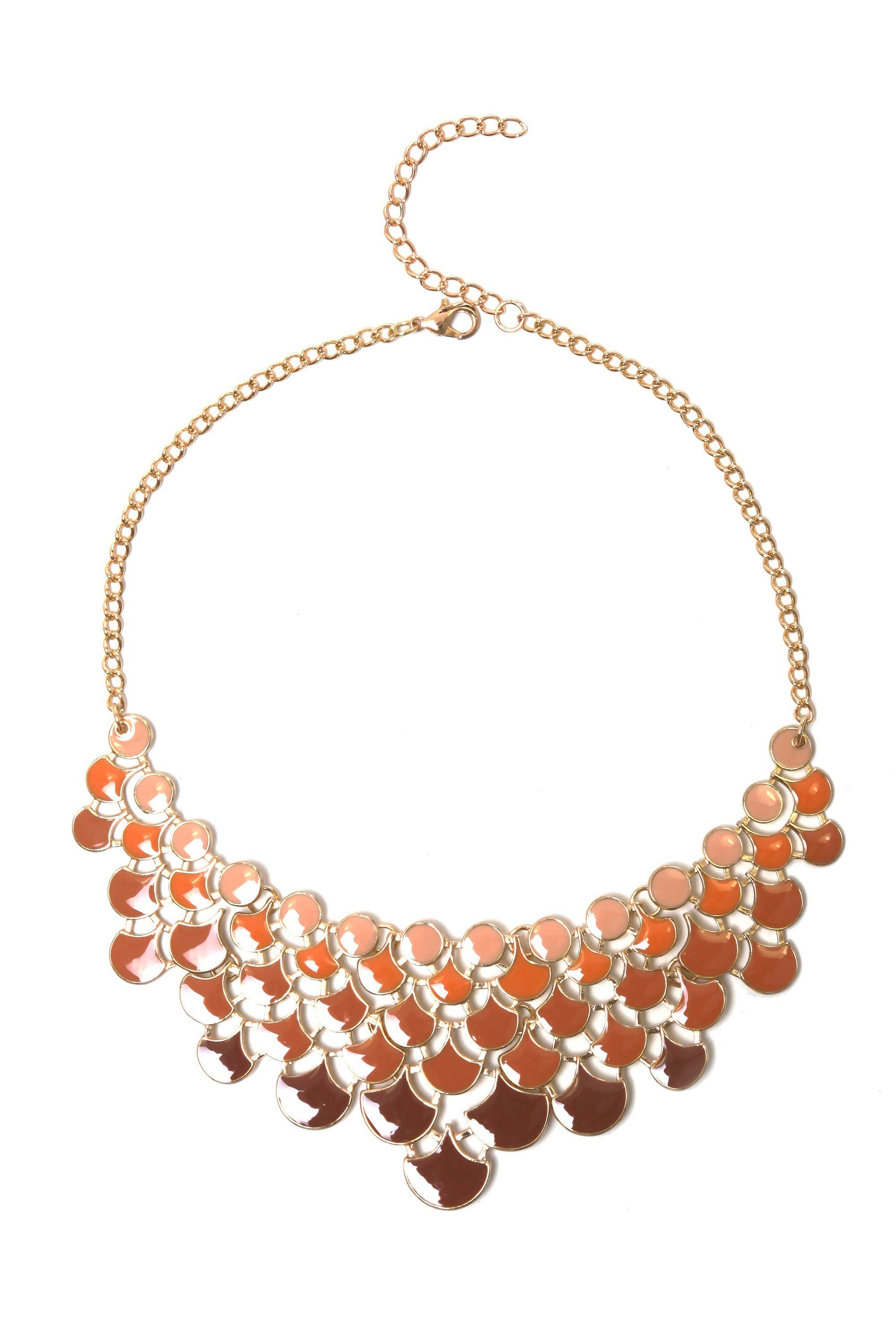 COLLEZIONE ALESSANDRO Statementkette Sandy, mit bemalten Metallteilen