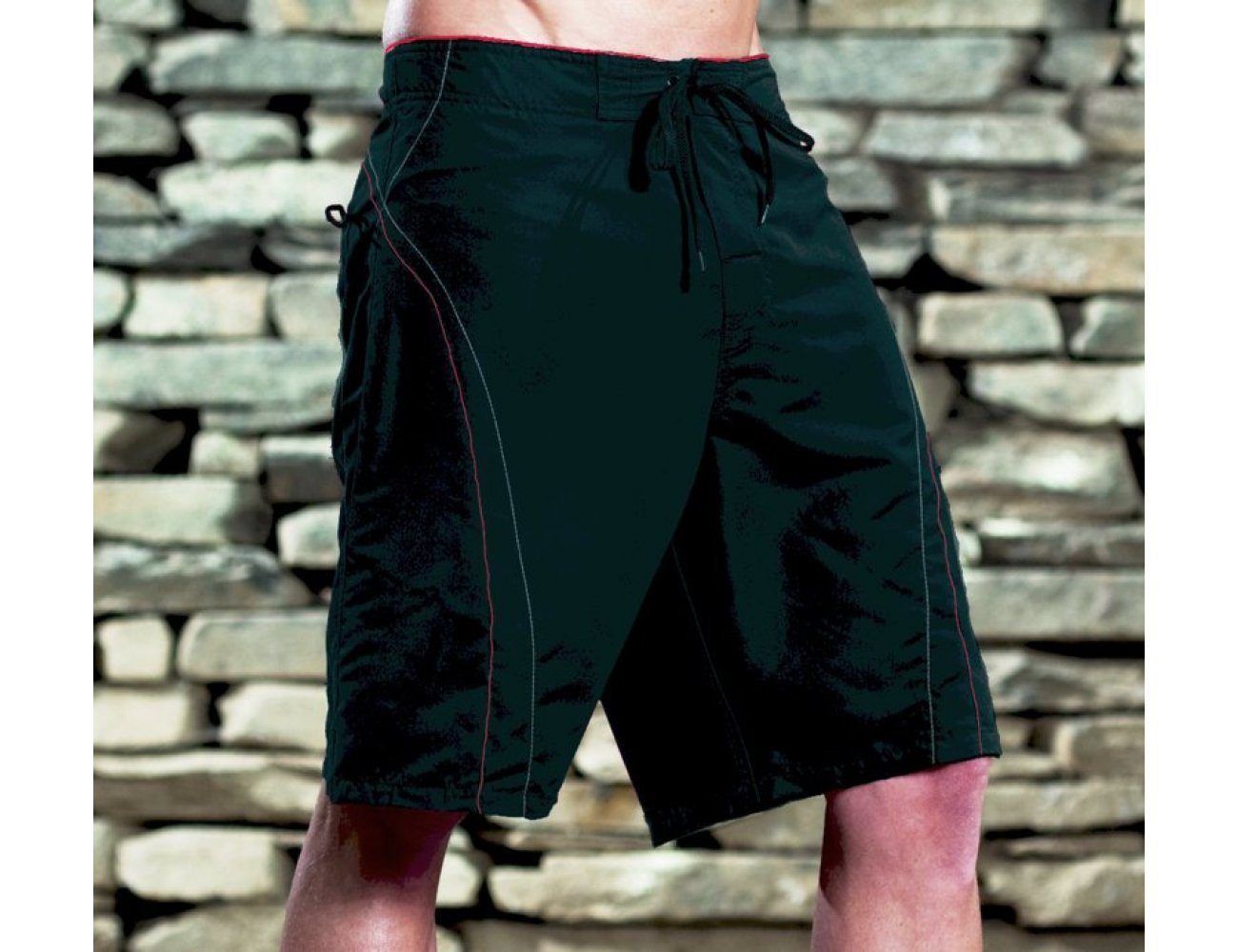 BAY-Sports Sporthose MMA RED THREAD K1 Thaiboxhose Thaiboxen Hose Шорты Muay Thai (Classic) Boxen, Grappling, Krav Maga, BJJ, Freefight, Kampfsport
