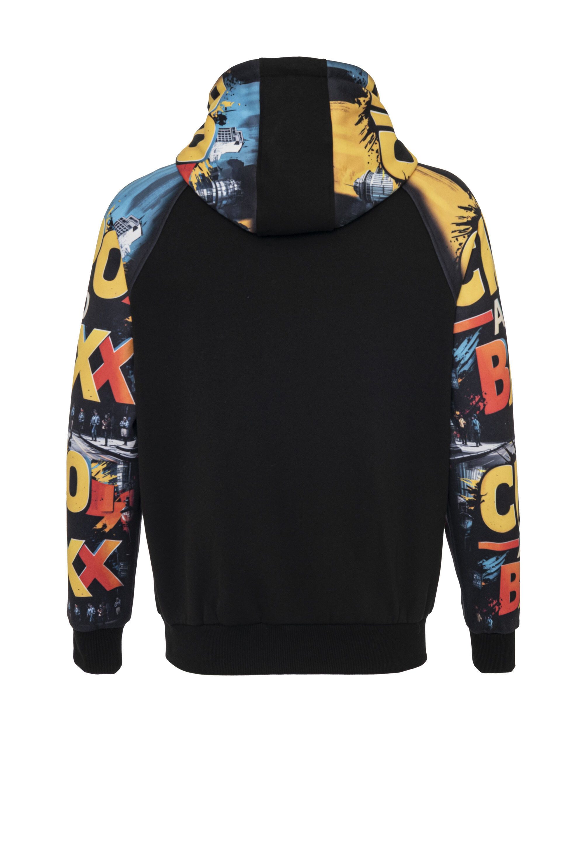 Cipo & Baxx Strickjacke CL589 (1-tlg) mit knalligen Comic-Grafiken auf den Ärmeln