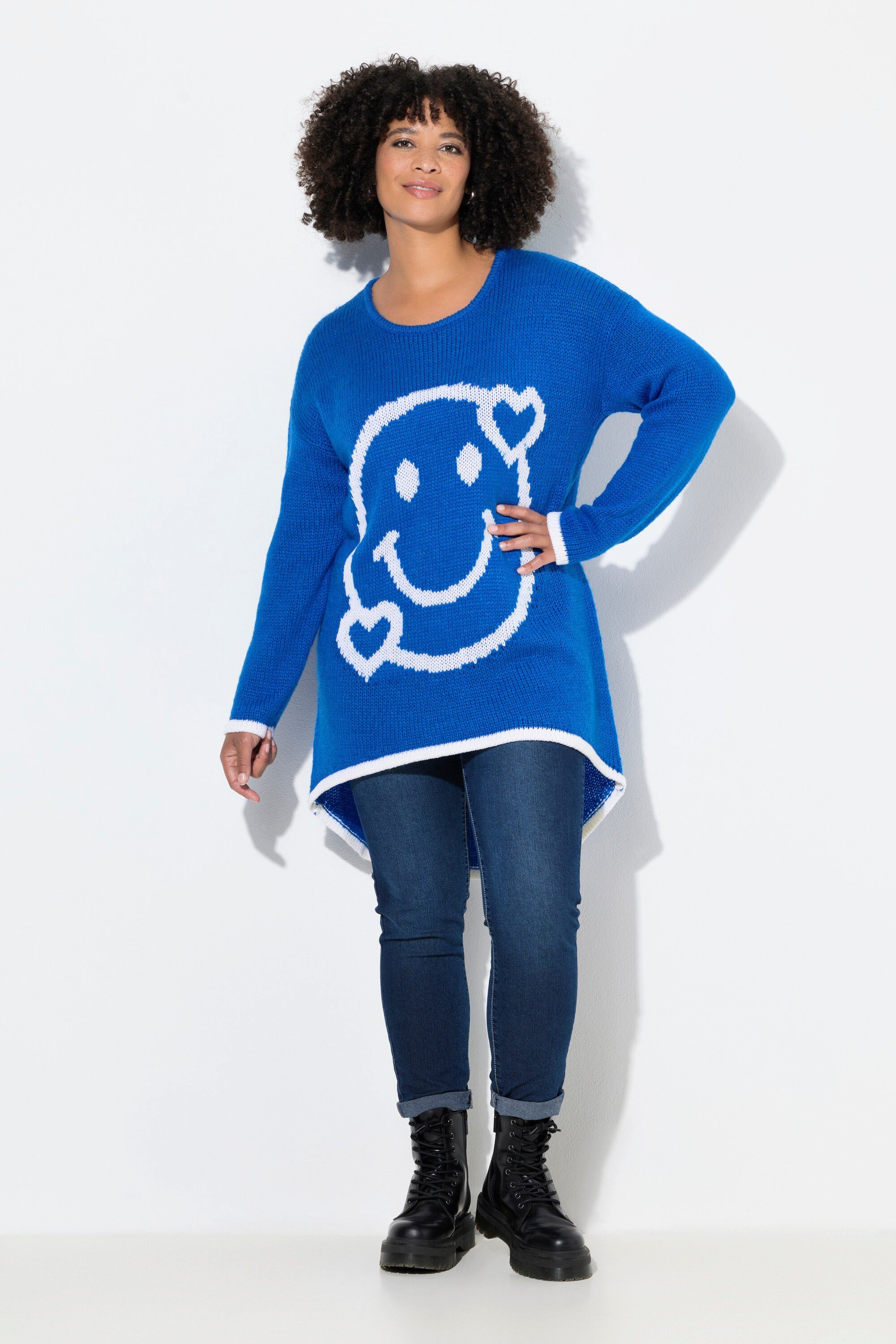 Angel of Style Strickpullover Pullover A-Linie Smiley Saum hinten länger günstig online kaufen