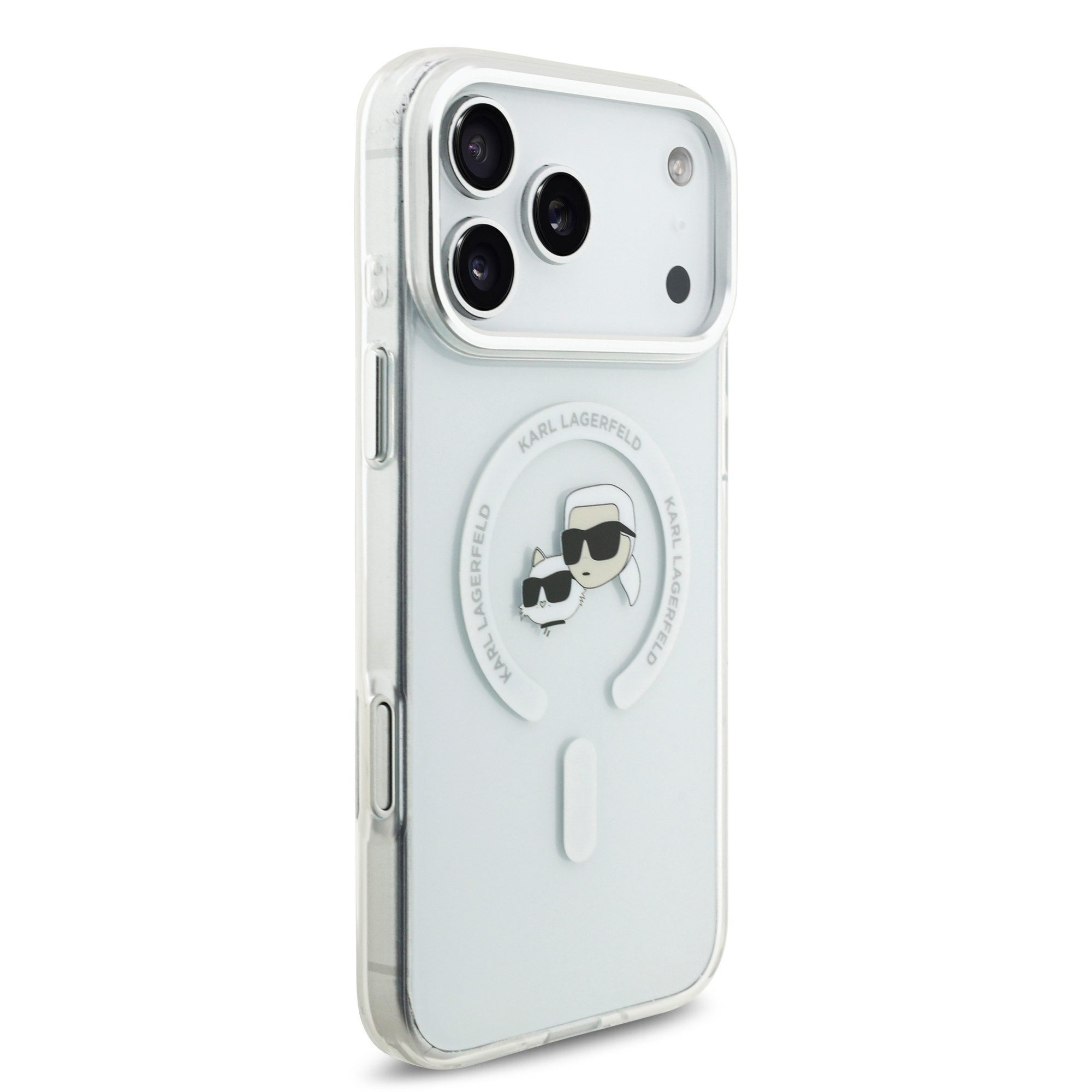 KARL LAGERFELD Handyhülle iPhone 18 Pro Max Heads Metallrahmen MagSafe Logo 6,9 Zoll, Kantenschutz – Bild 4 von 5