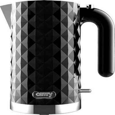 Camry Wasserkocher CR 1269b, 2200 Watt, 1,7L, kabelloser Wasserkocher, Design Modern Edelstahl, schwarz