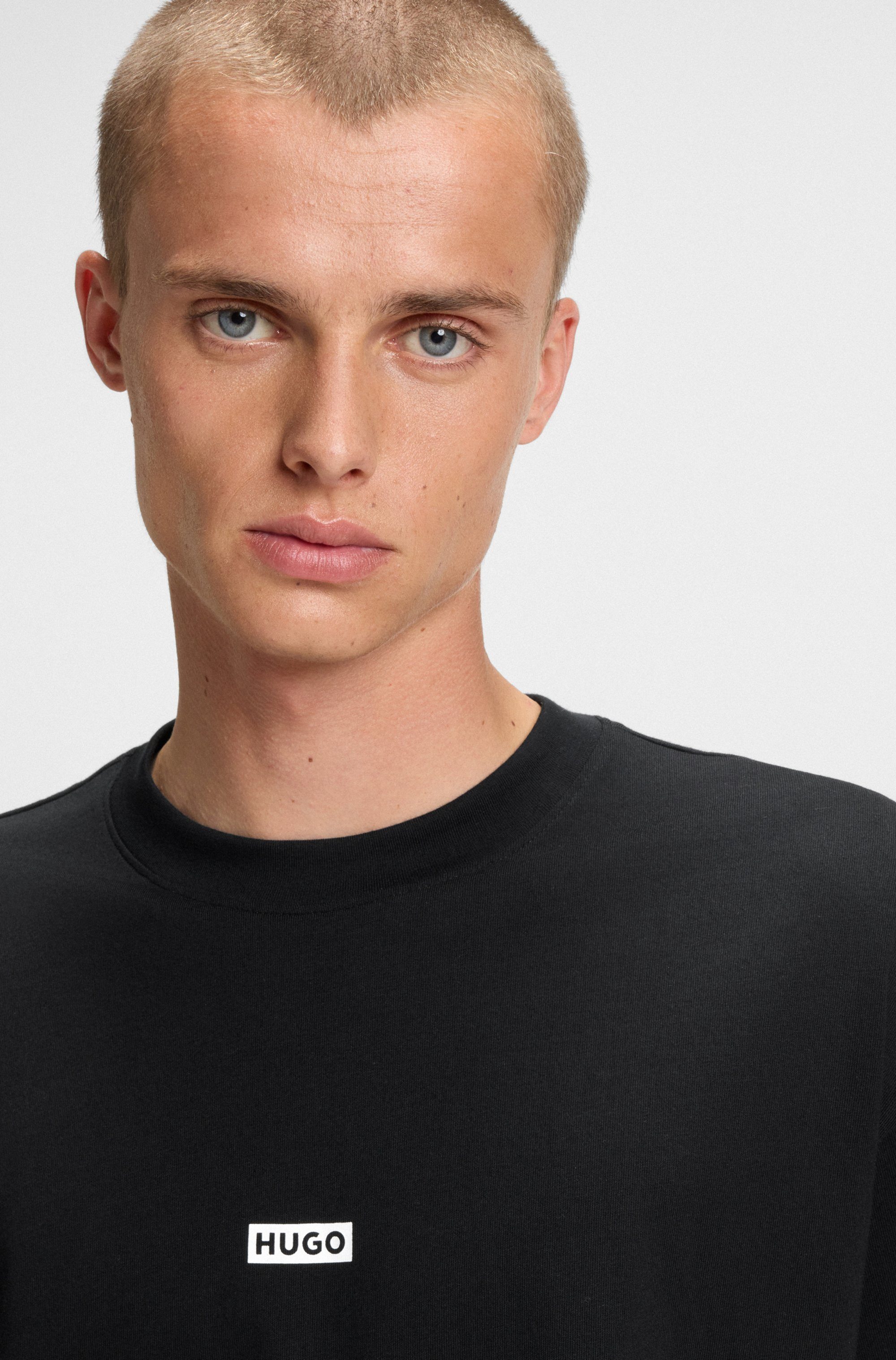 HUGO Blue T-Shirt Nalono mit Logodruck, günstig online kaufen