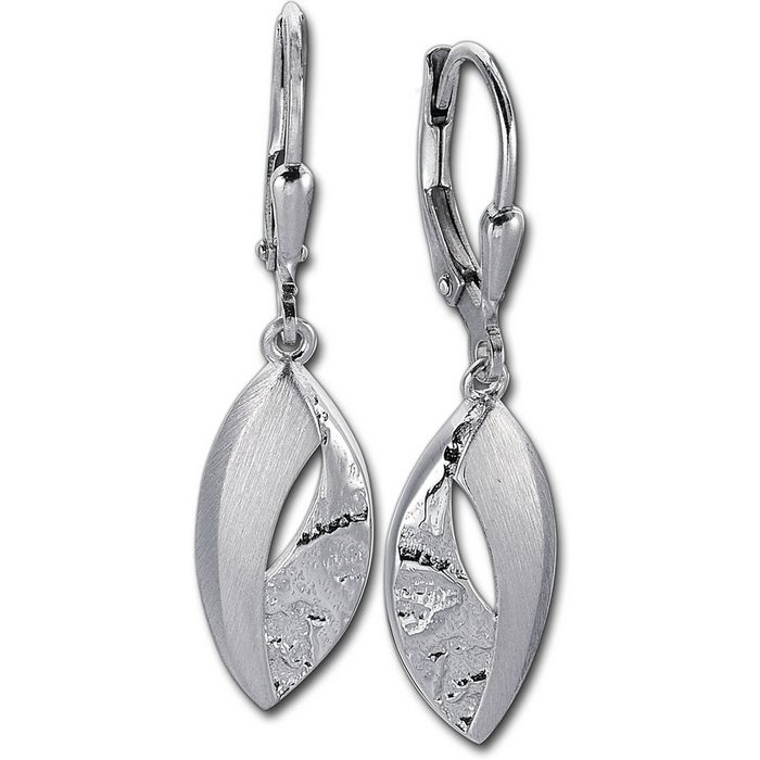 Balia Paar Ohrhänger Balia Damen Ohrringe matt Ohrhänger (Ohrhänger) Damen Ohrhänger Leaf aus 925 Sterling Silber Länge ca. 3 5cm