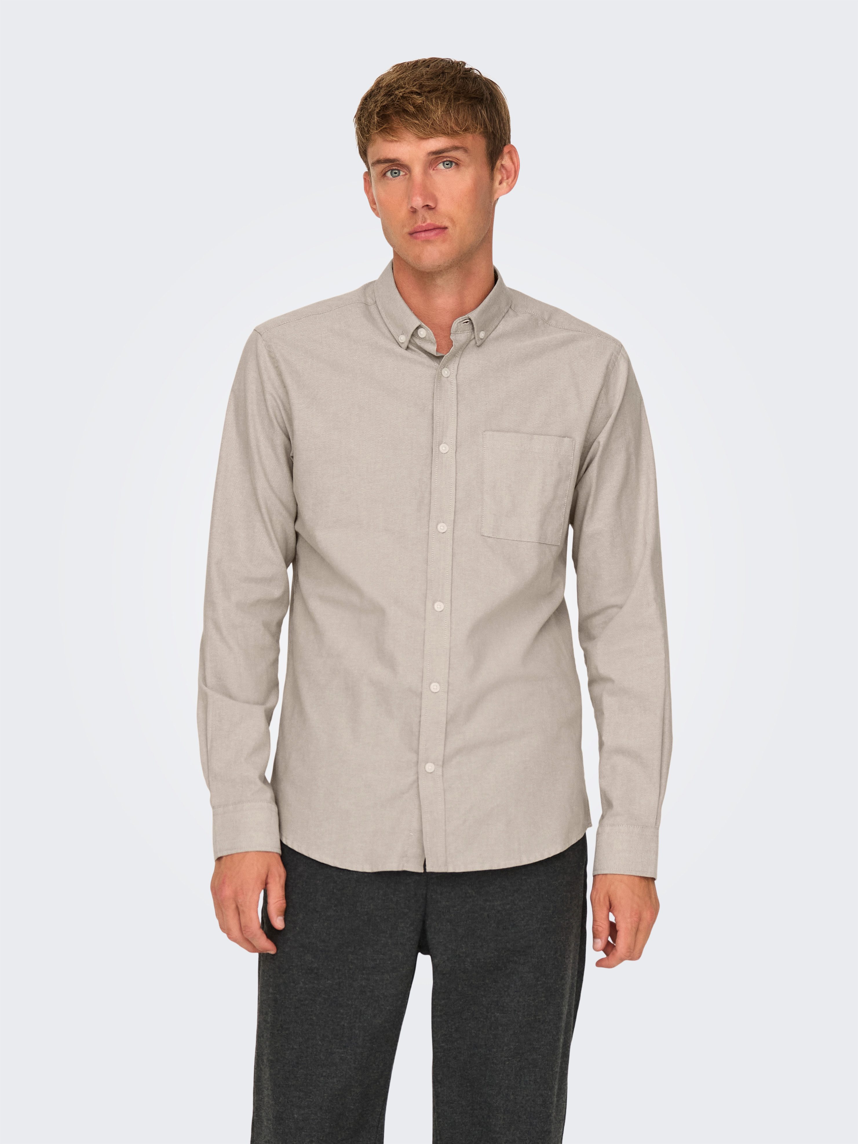 ONLY & SONS Langarmhemd ONSALVARO SLIM LS OXFORD SHIRT NOOS günstig online kaufen
